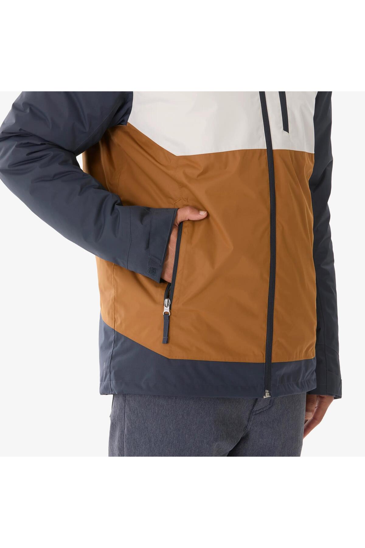 Quechua Erkek Outdoor Su Geçirmez Kar Montu/Kışlık Mont - Bej/Kahverengi - NH500 -10 °C — بژ 331992 — تصویر 4 از 8