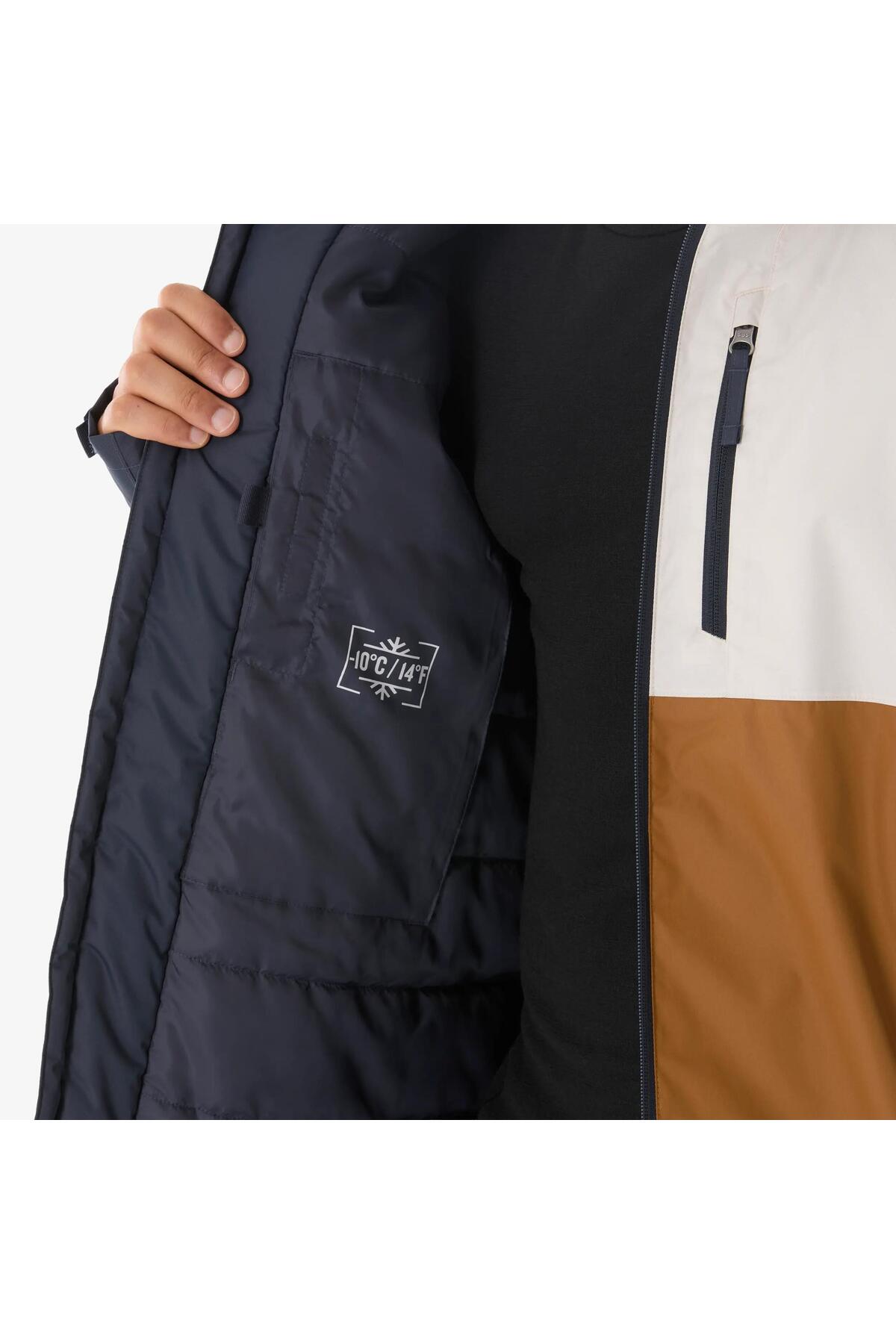 Quechua Erkek Outdoor Su Geçirmez Kar Montu/Kışlık Mont - Bej/Kahverengi - NH500 -10 °C — بژ 331992 — تصویر 7 از 8