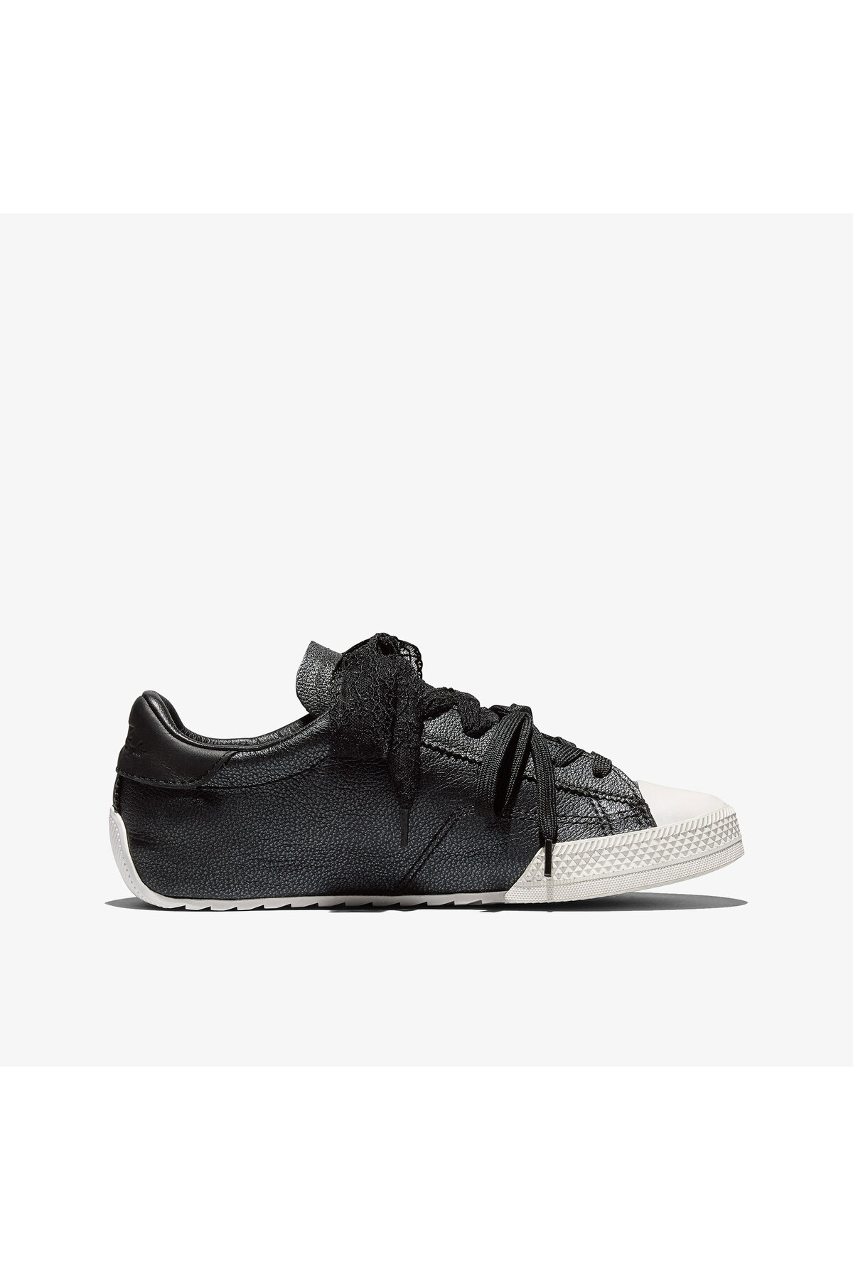 Logolu Deri Sneaker Ayakkabı Kadın AYAKKABI A20655C 001 — مشکی