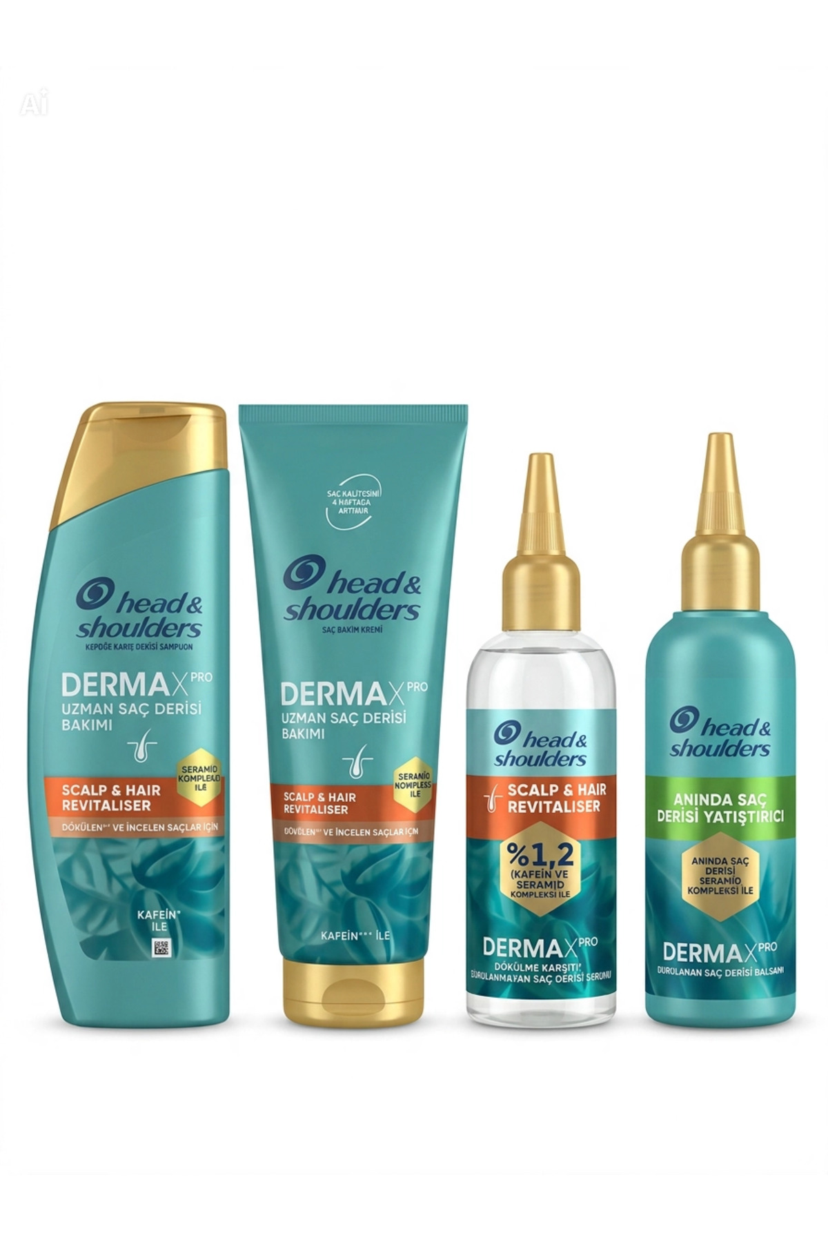 Head & Shoulders DERMAXPRO Uzman Saç Bakım Onarım Seti 4'lü Ürün Seti Rehberi - Şampuan 300 ml, Krem 220 ml, 2 adet Serum 145 ml — INKHEAD1507202601