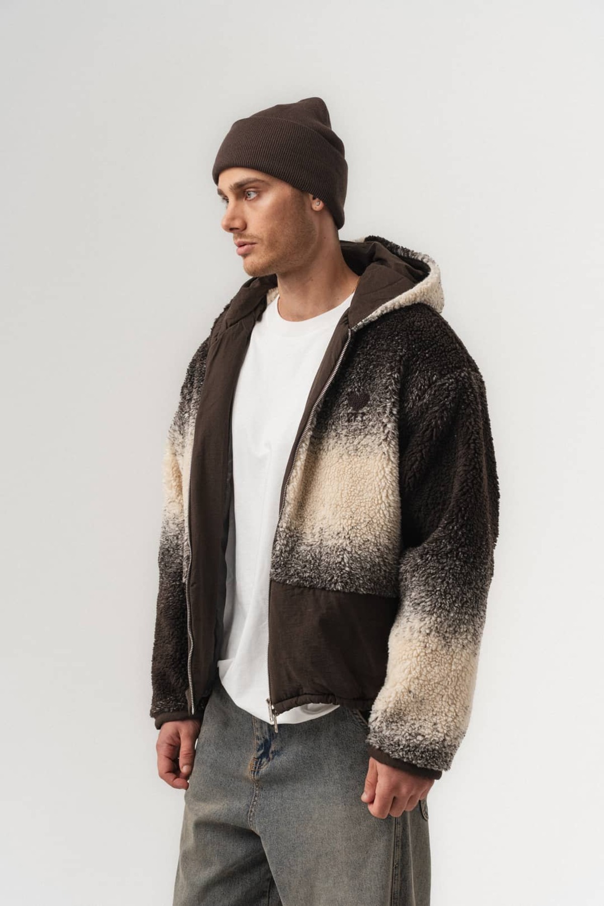 Grayscale Fermuarlı Polar Mont — نارنجی 8258 — تصویر 4 از 7