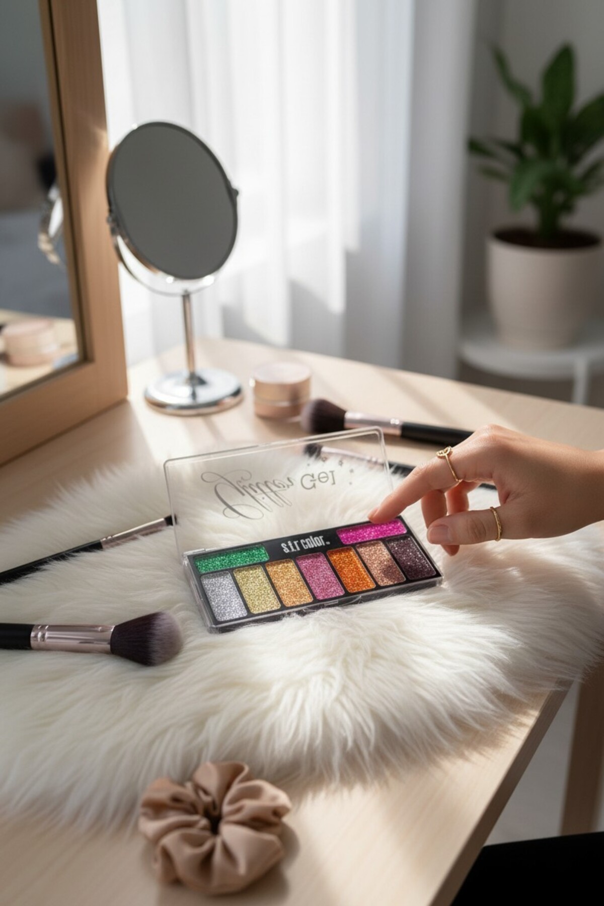 9 Renk Glitter Gel Göz Farı & Makyaj Paleti — ZRD113500 — تصویر 3 از 5