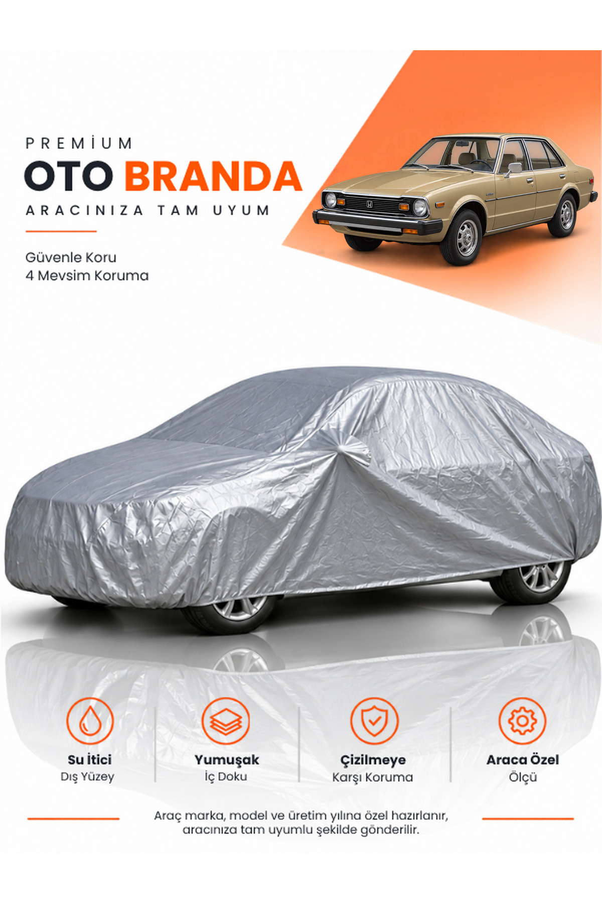 HONDA ACCORD (1976-1981) SEDAN Uyumlu Araba Brandası Oto Branda Araba Örtüsü Araç Çadırı