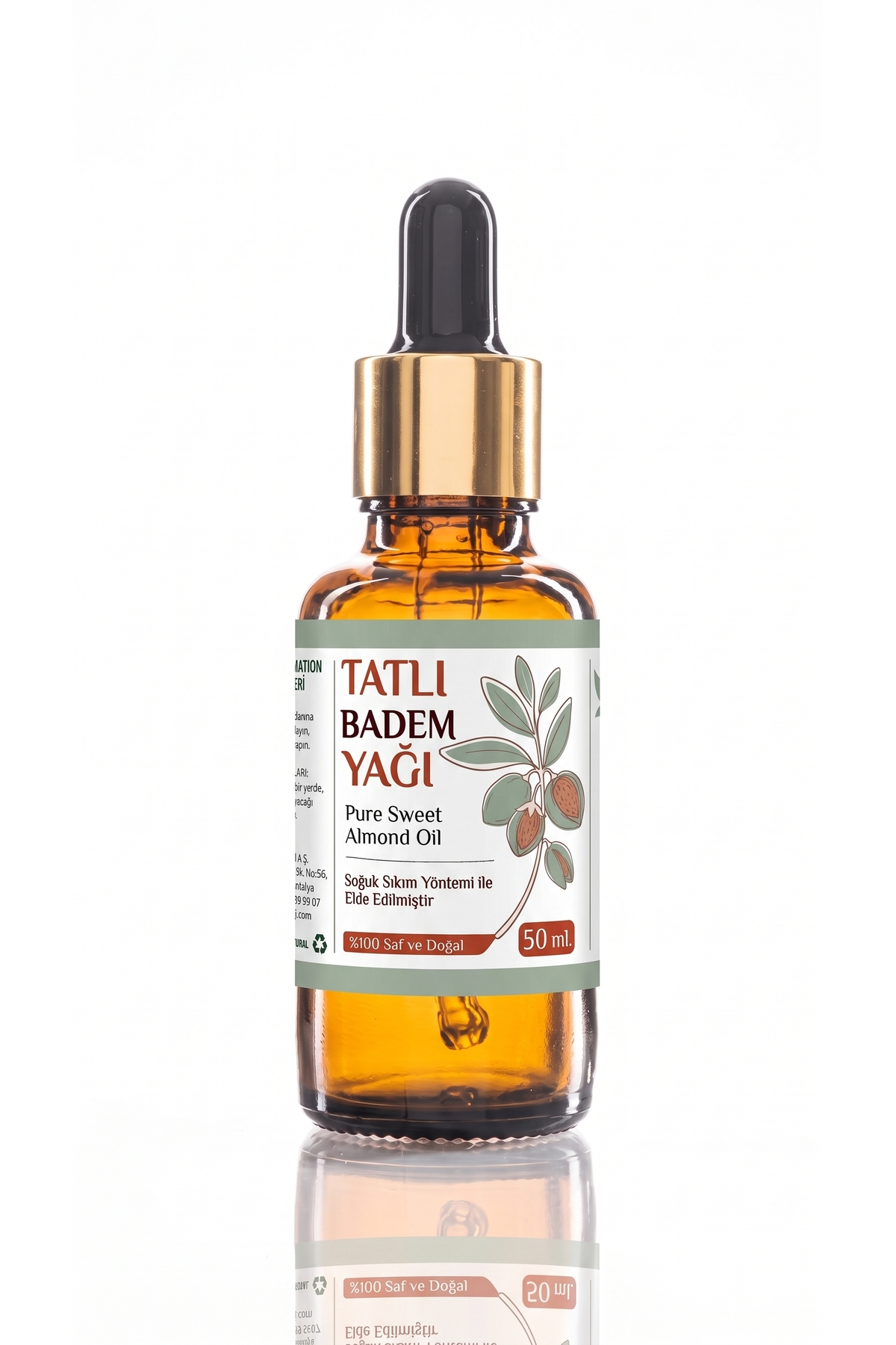 aktarloji 50 ml Tatlı Badem Yağı / Soğuk Sıkım / %100 Saf Ve Doğal / Sweet Almond Oil — a1-tatlıbademyag-50ml