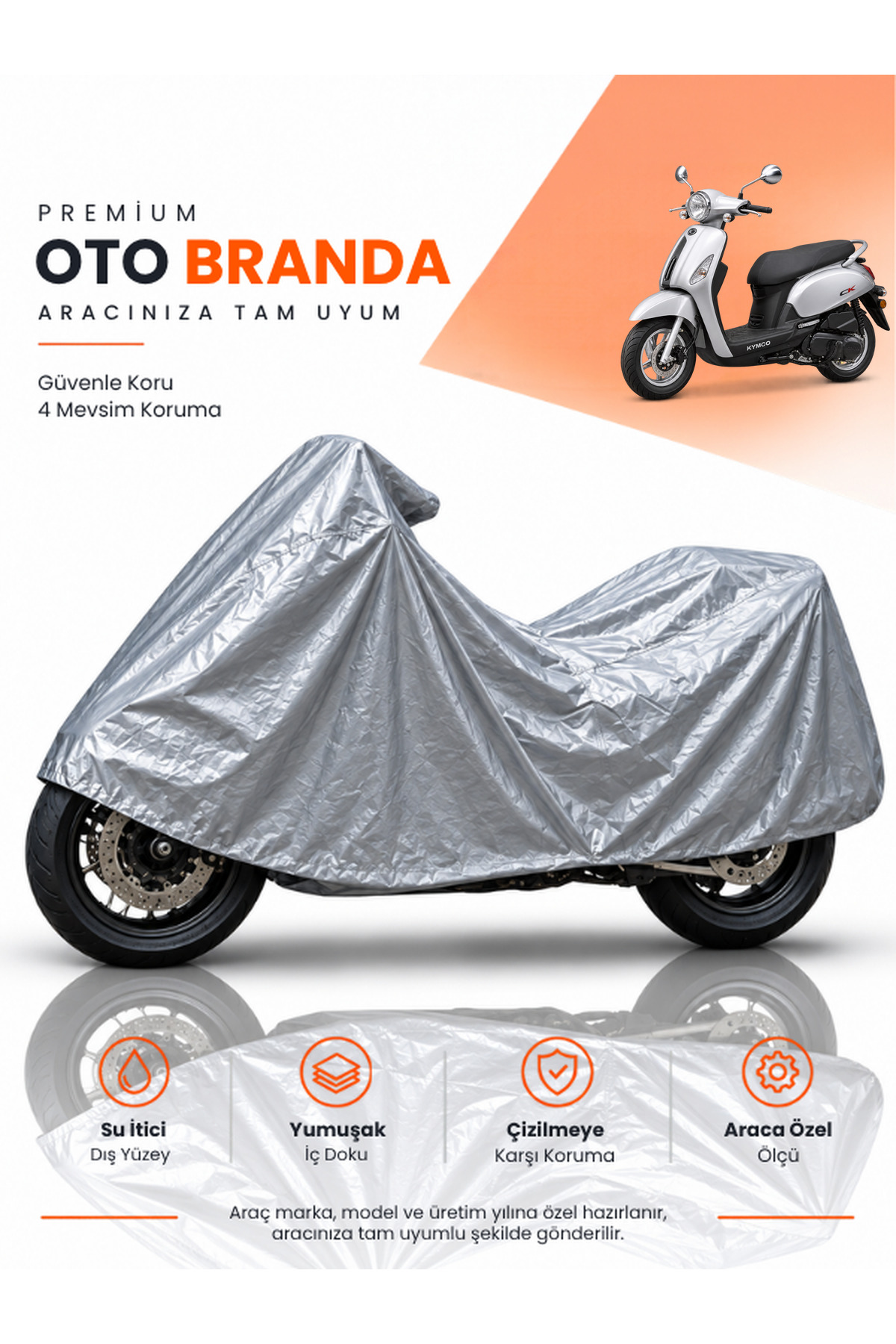 KYMCO CK (2014-2026) SCOOTER Uyumlu Motosiklet Brandası Motor Brandası Motor Örtüsü Motor Çadırı