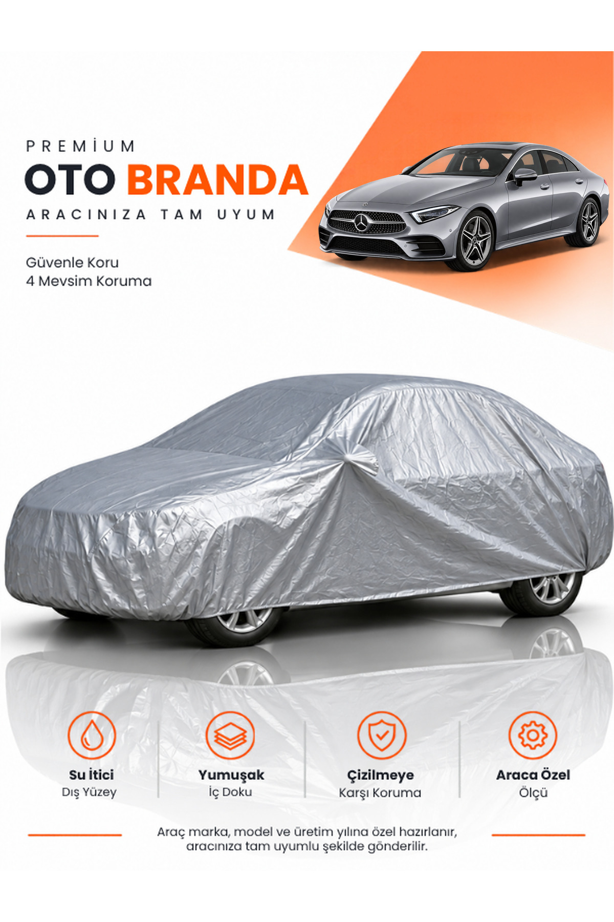 MERCEDES-BENZ CLS C257 (2020-2023) SEDAN Uyumlu Araba Brandası Oto Branda Araba Örtüsü Araç Çadırı