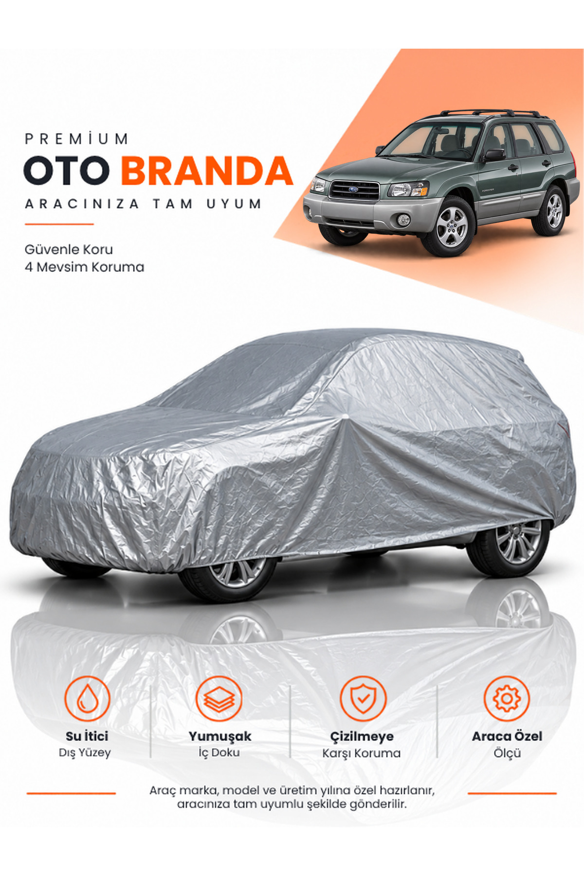 SUBARU FORESTER (2002-2008) SUV Uyumlu Araba Brandası Oto Branda Araba Örtüsü Araç Çadırı