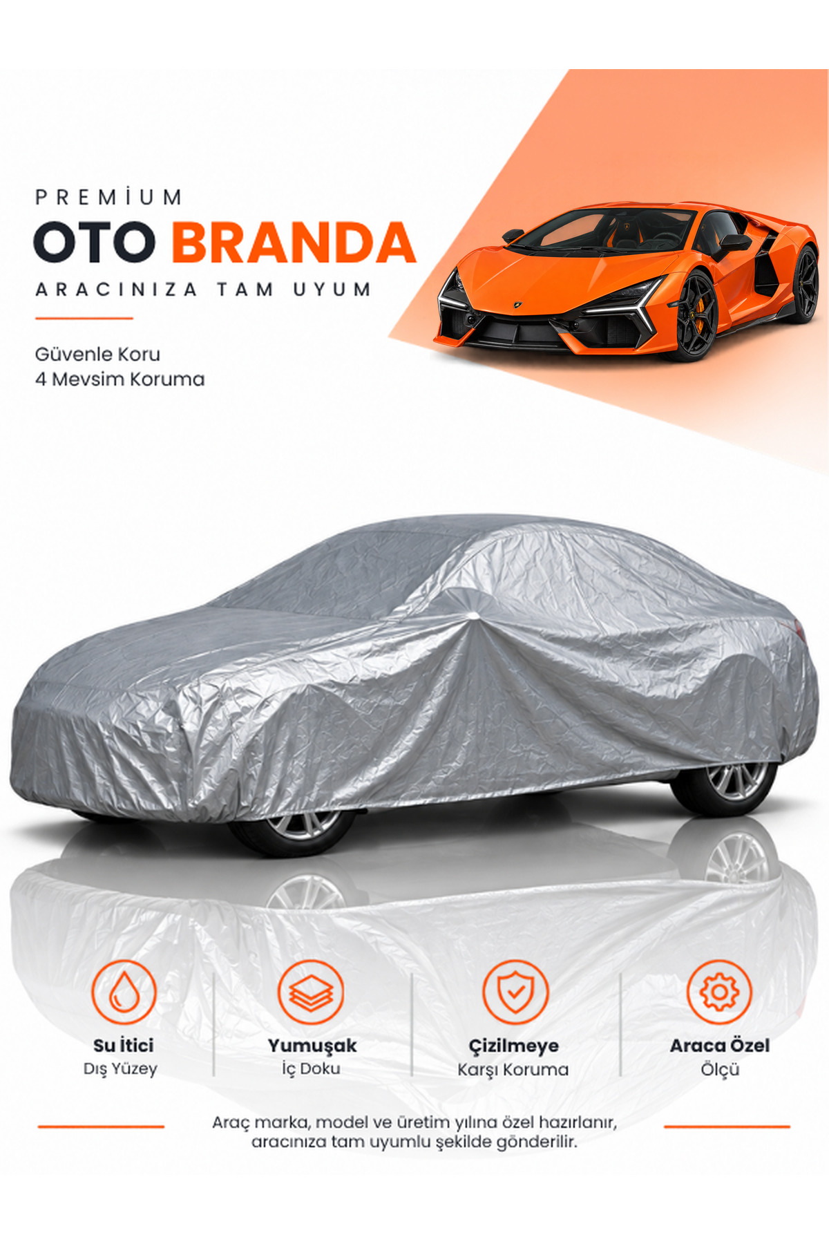 LAMBORGHİNİ REVUELTO LB744 (2024-2026) COUPE Uyumlu Araba Brandası Oto Branda Araba Örtüsü