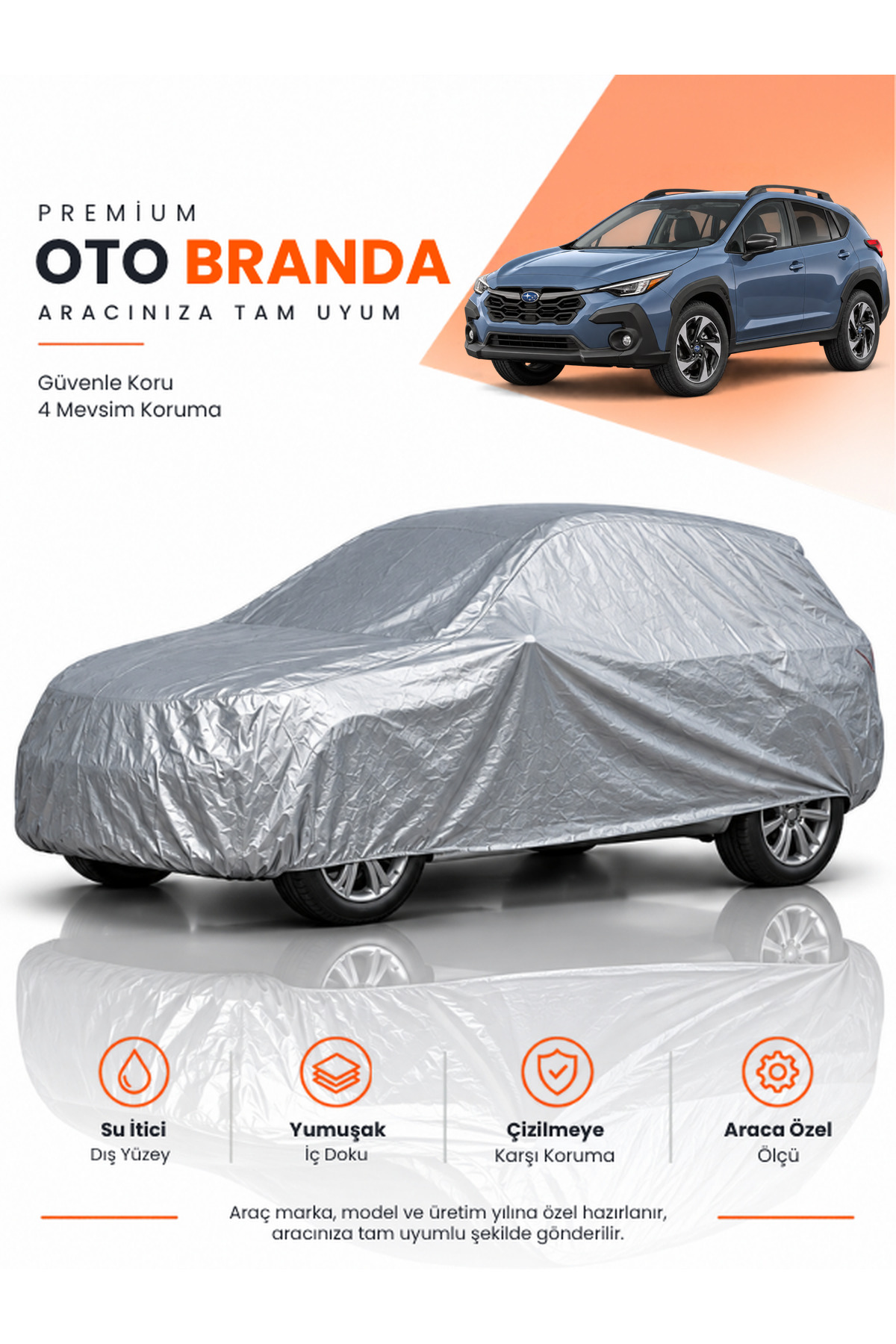 SUBARU CROSSTREK (2024-2026) SUV Uyumlu Araba Brandası Oto Branda Araba Örtüsü Araç Çadırı
