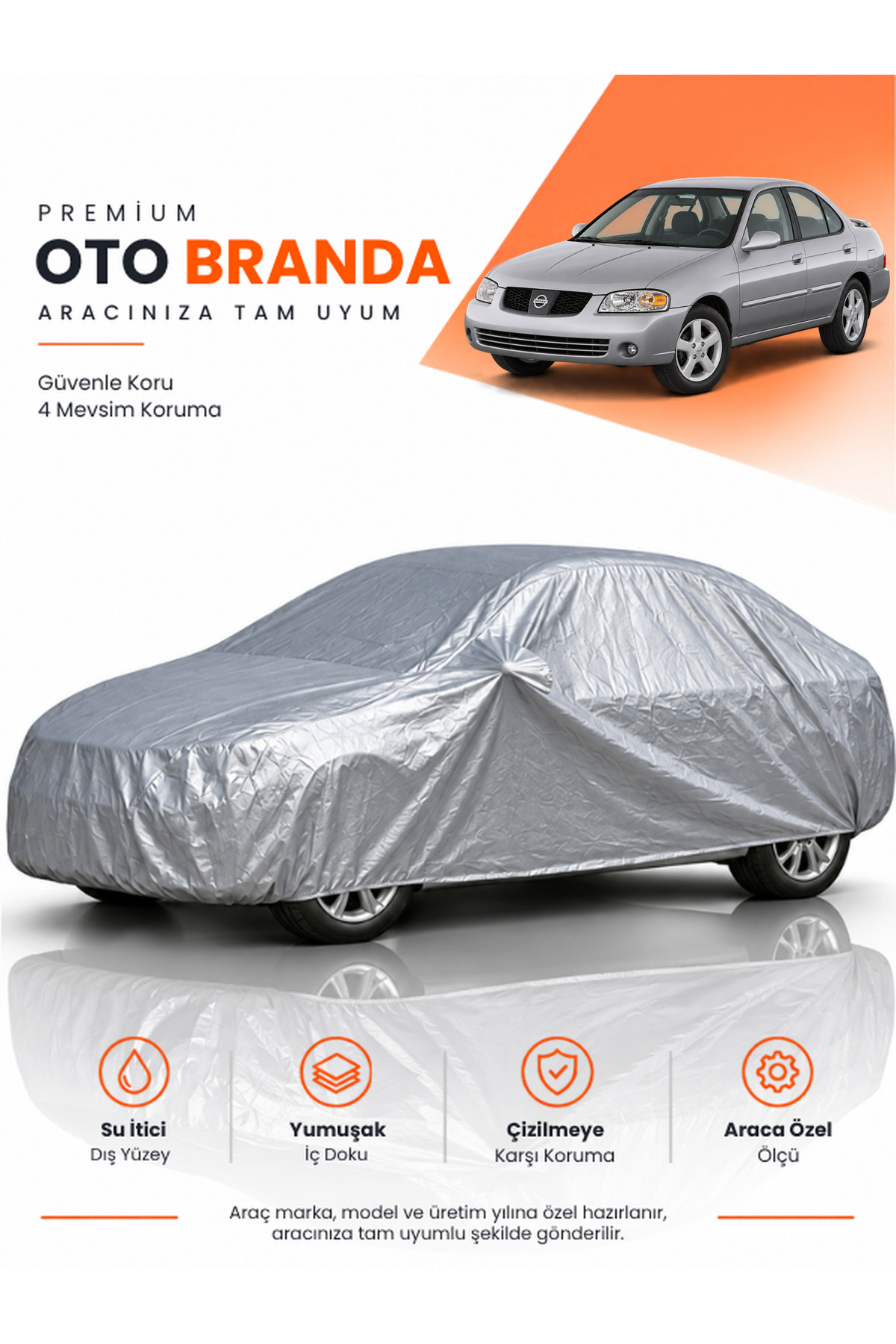 NİSSAN SENTRA (2006-2012) SEDAN Uyumlu Araba Brandası Oto Branda Araba Örtüsü Araç Çadırı