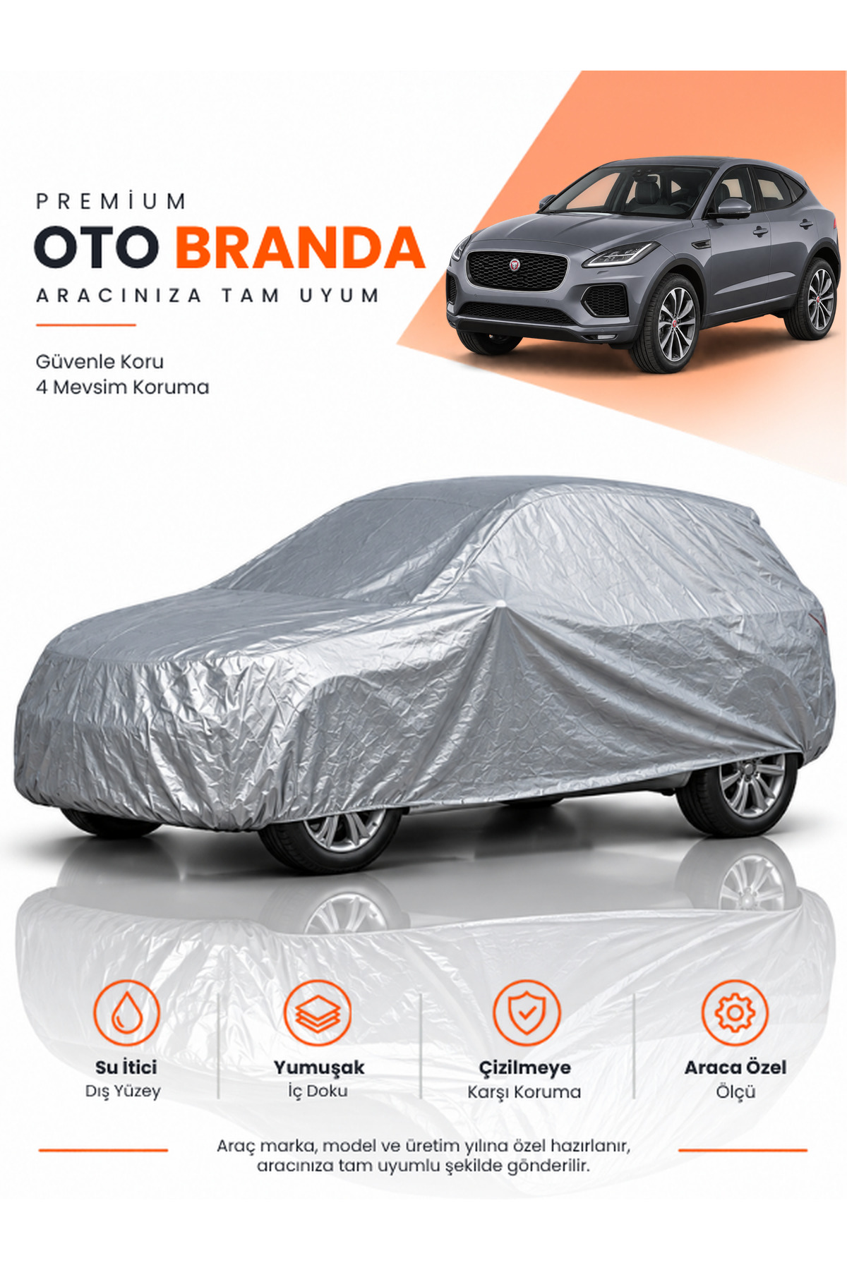 JAGUAR E-PACE X540 (2020-2024) SUV Uyumlu Araba Brandası Oto Branda Araba Örtüsü Araç Çadırı