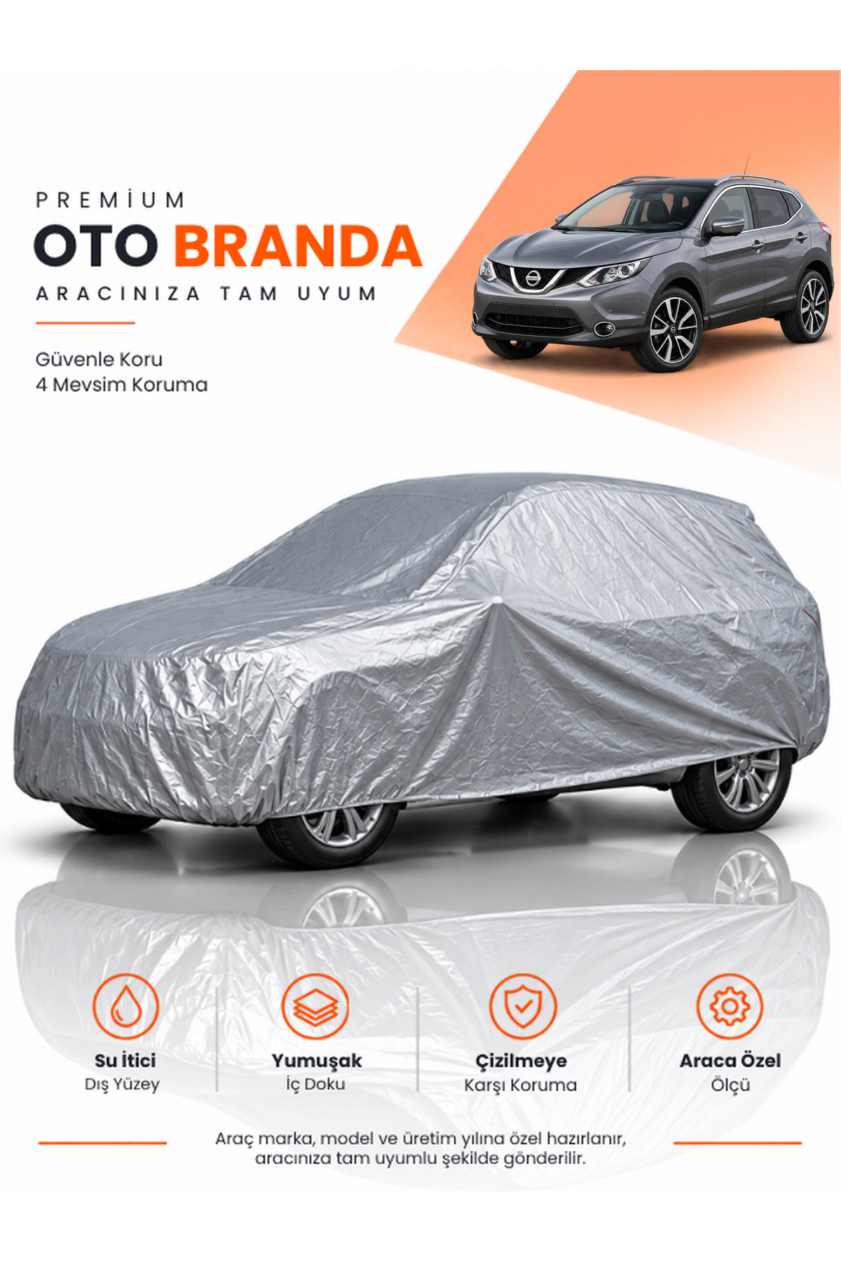 NİSSAN QASHQAİ J11 (2014-2017) SUV Uyumlu Araba Brandası Oto Branda Araba Örtüsü Araç Çadırı