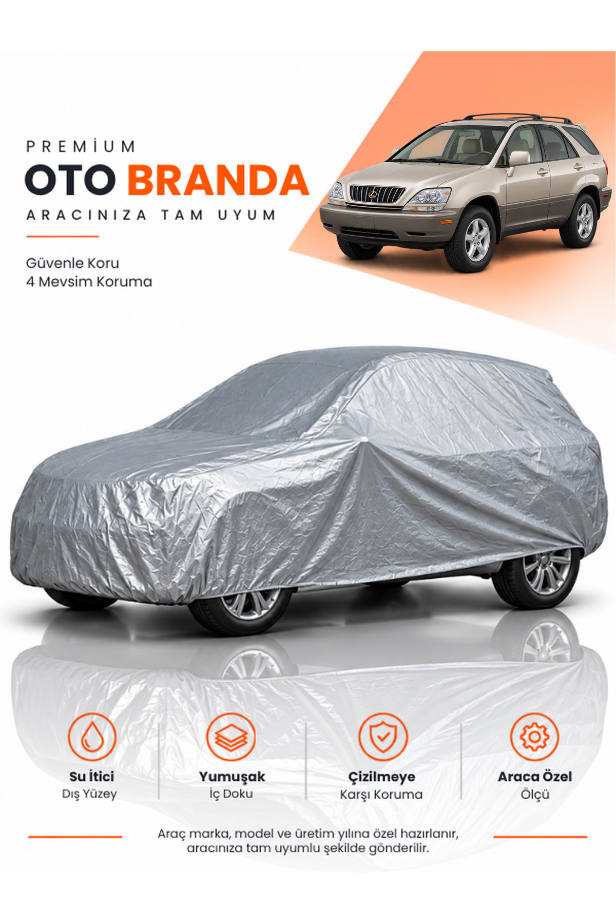 LEXUS RX300 (1998-2003) SUV Uyumlu Araba Brandası Oto Branda Araba Örtüsü Araç Çadırı