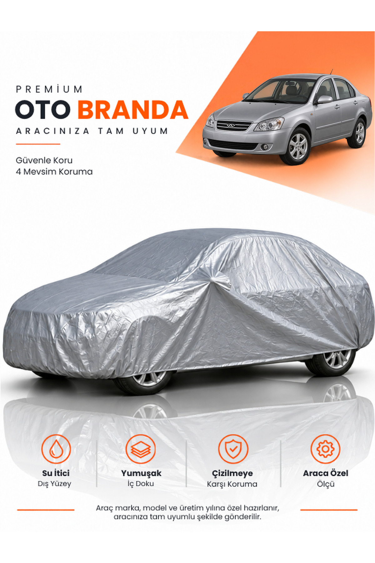 CHERY NİCHE (2010-2013) SEDAN Uyumlu Araba Brandası Oto Branda Araba Örtüsü Araç Çadırı