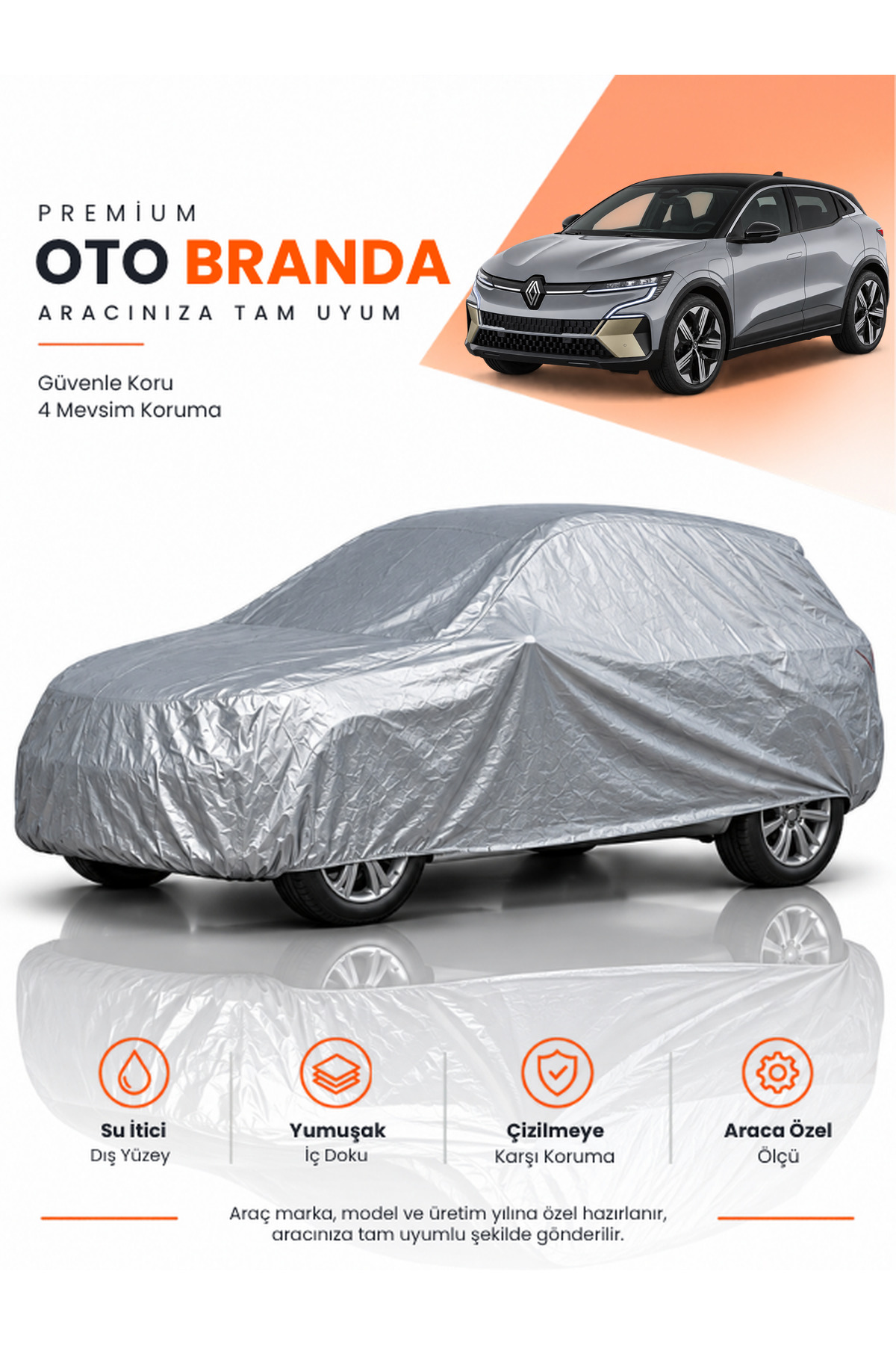 RENAULT MEGANE E-TECH ELECTRİC BCB (2022-2026) SUV Uyumlu Araba Brandası Oto Branda Araba Örtüsü