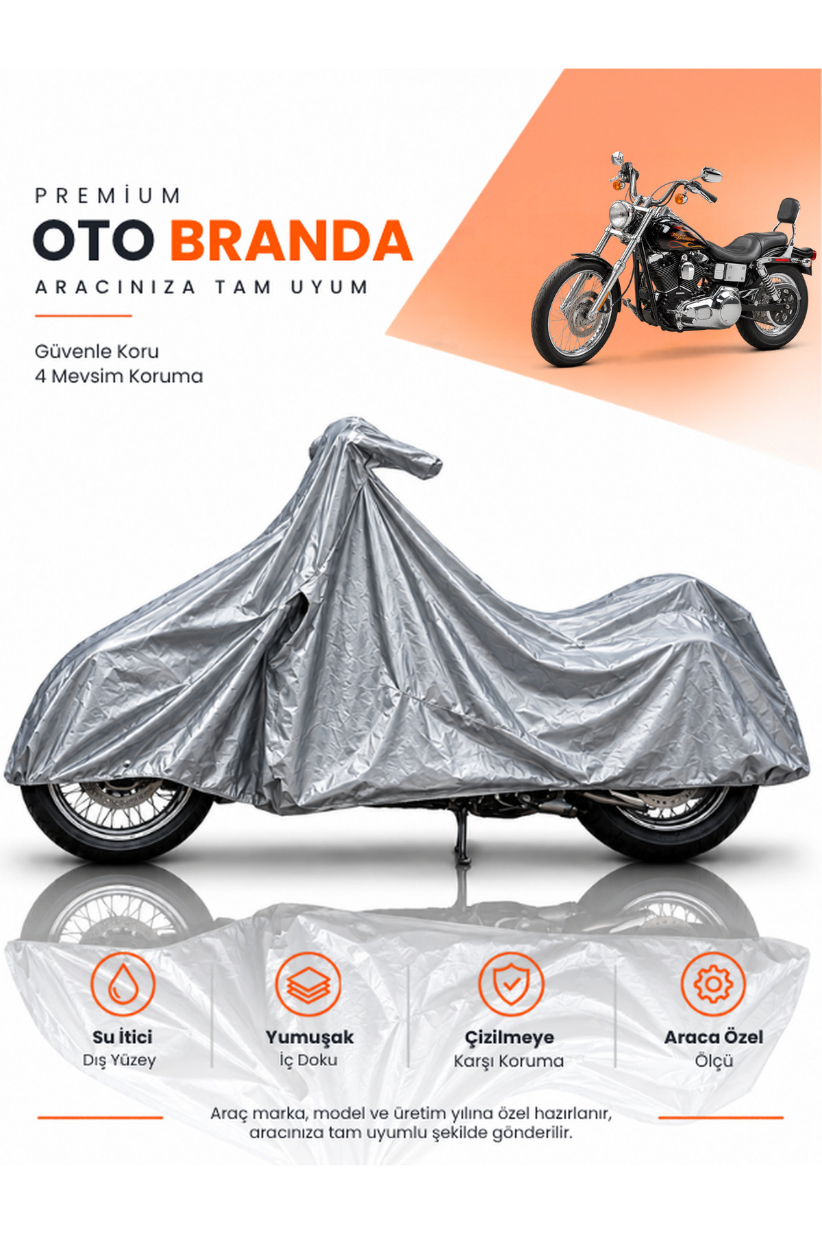 HARLEY-DAVİDSON DYNA (1999-2005) CHOPPER Uyumlu Motosiklet Brandası Motor Brandası Motor Örtüsü