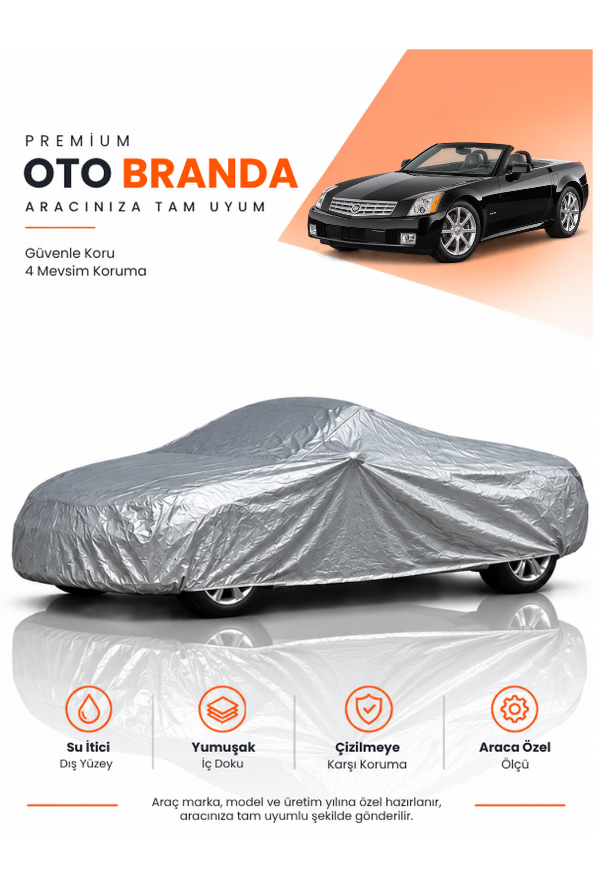 CADİLLAC XLR (2003-2009) CABRIO Uyumlu Araba Brandası Oto Branda Araba Örtüsü Araç Çadırı