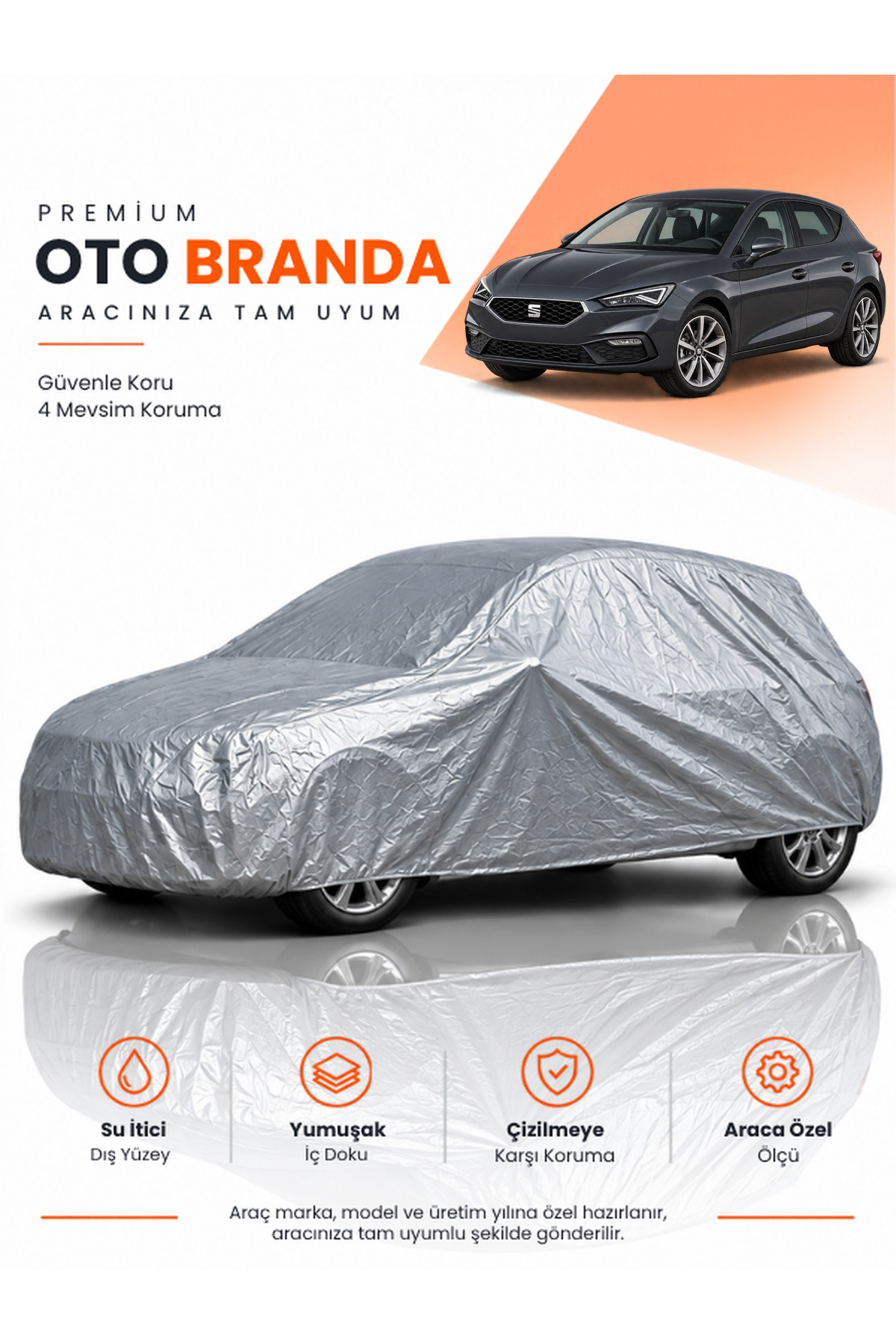 SEAT LEON (2020-2026) HATCHBACK Uyumlu Araba Brandası Oto Branda Araba Örtüsü Araç Çadırı