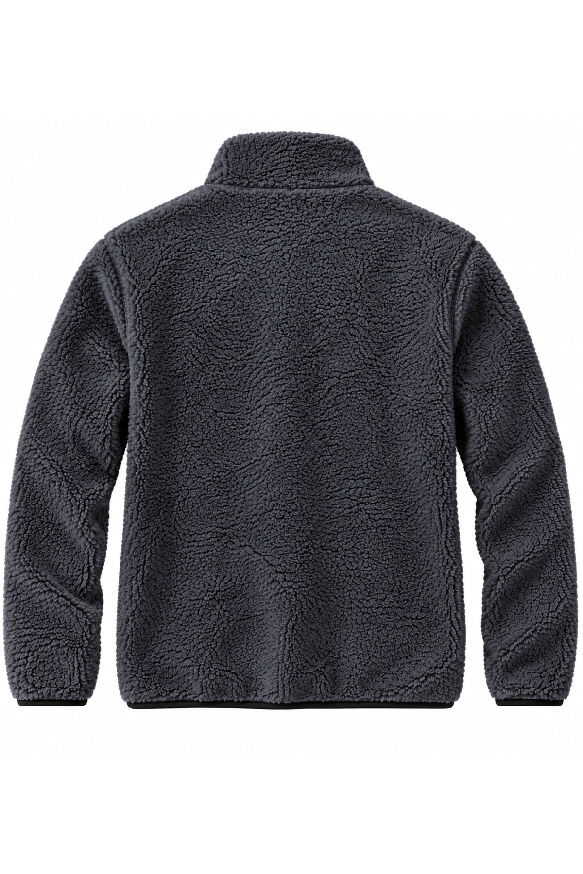 ژاکت مخملی Unisex - پارچه پشمی گرم و راحت — مشکی E0600 — تصویر 2 از 2