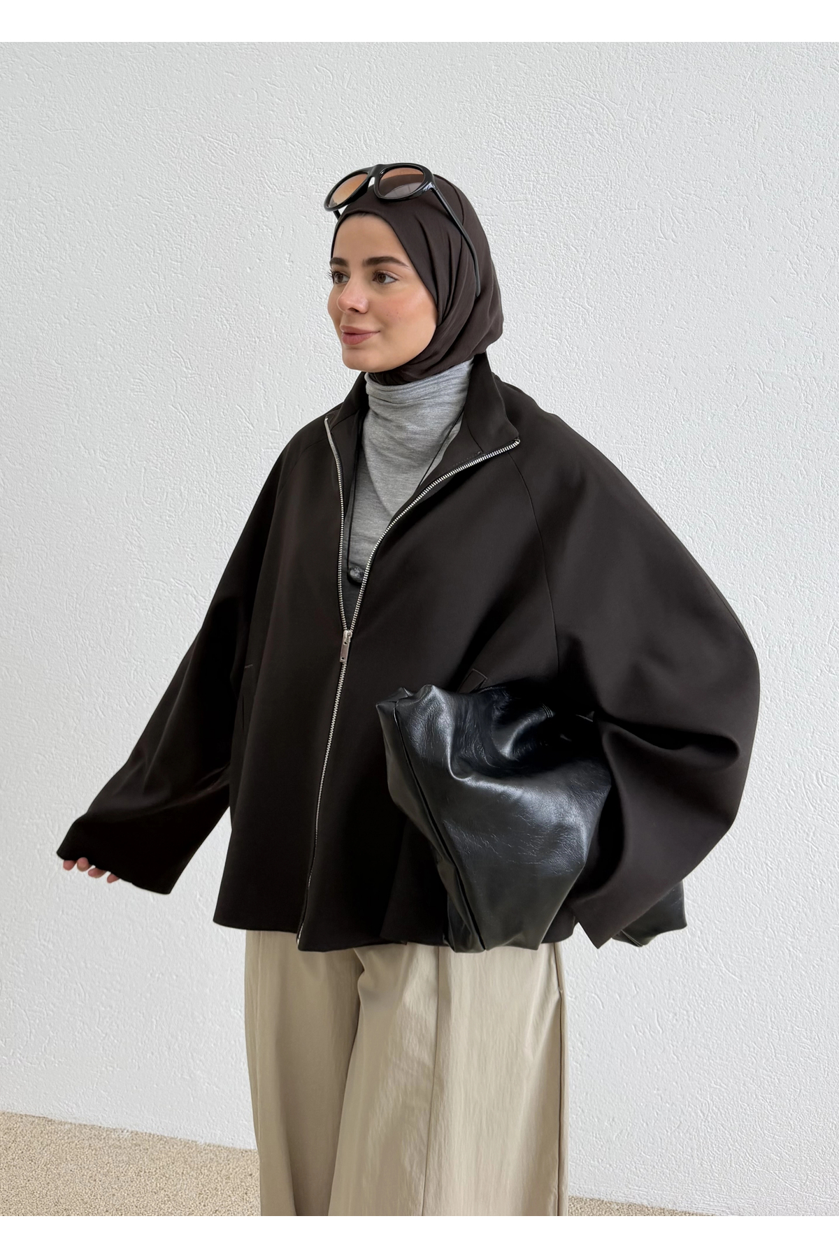 MODA AKSA 2121 SELECTİON FERMUARLI BOMBER CEKET KAHVE - Fiyatı