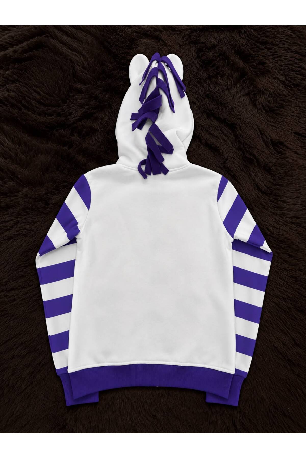 My Little Pony Rarity Desenli Kapüşonlu Fermuarlı Sweatshirt — سفید P4570S9992 — تصویر 4 از 4