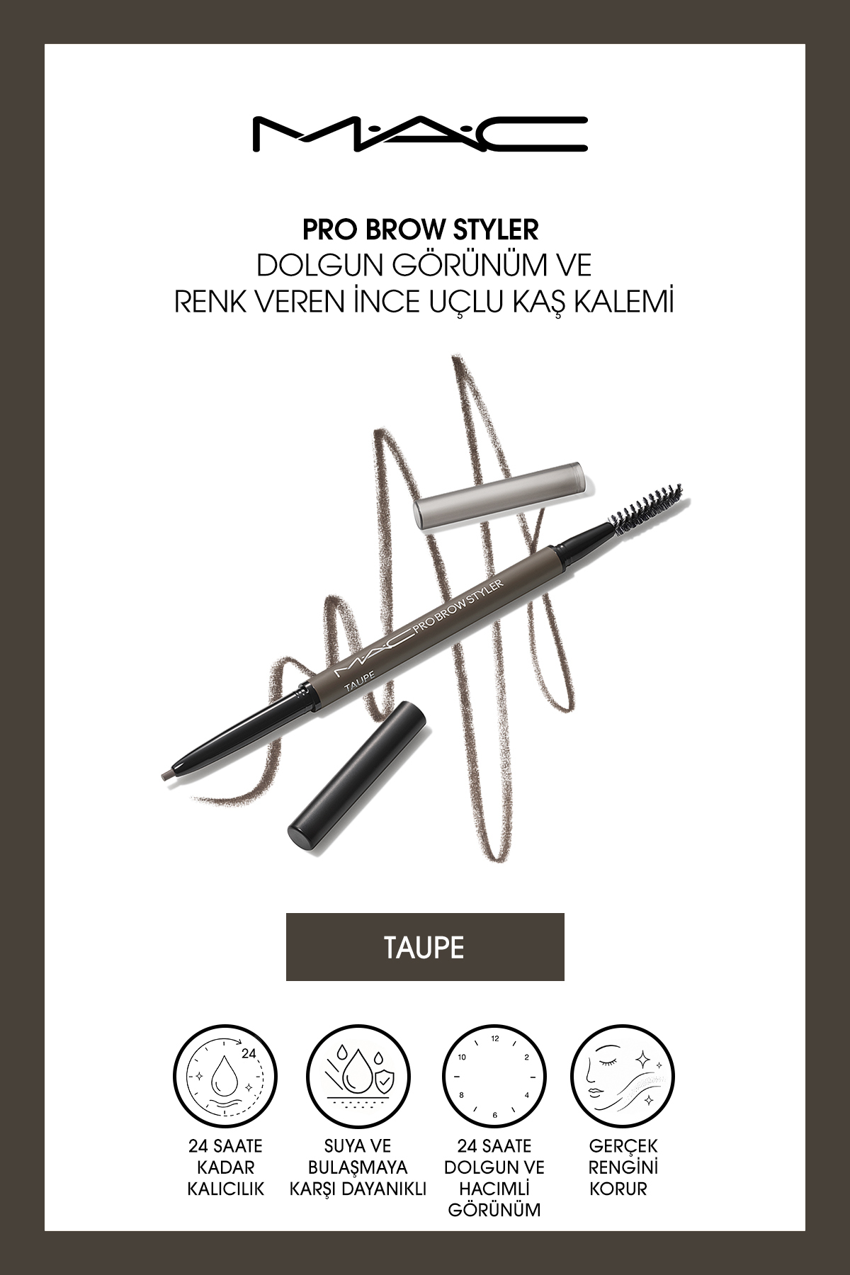 Pro Brow Styler Dolgun Görünüm ve Renk Veren İnce Uçlu Kaş Kalemi - Taupe — رنگارنگ 147772