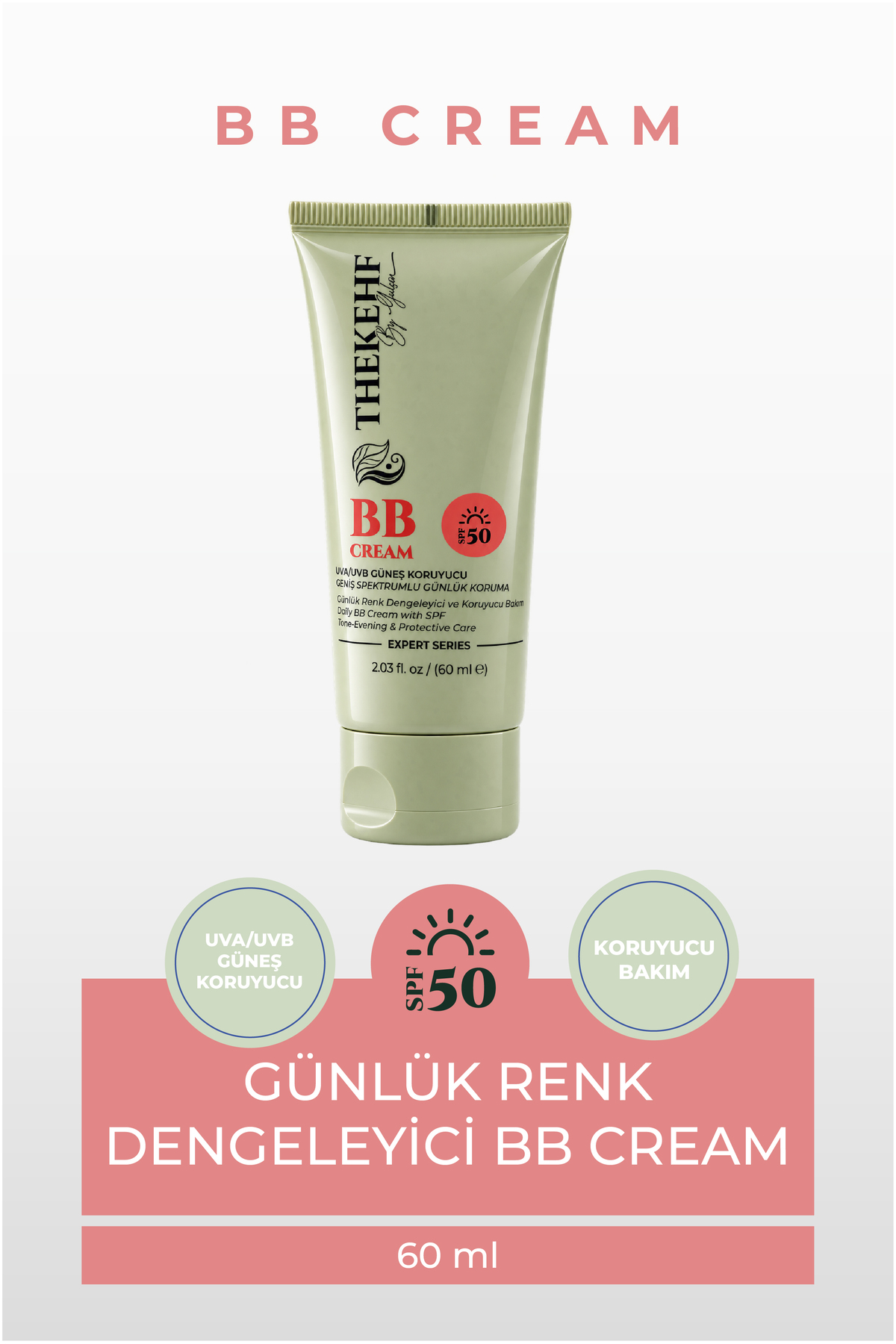 کرم پودر کانسیلر SPF50+ مدل BB حجم متوسط ​​50 میلی لیتر | ضد لک، یکنواخت کننده رنگ پوست، روشن کننده پوست | محافظت در برابر اشعه های UVA و UVB — بژ TYCBA0F89D4BC32F227851900