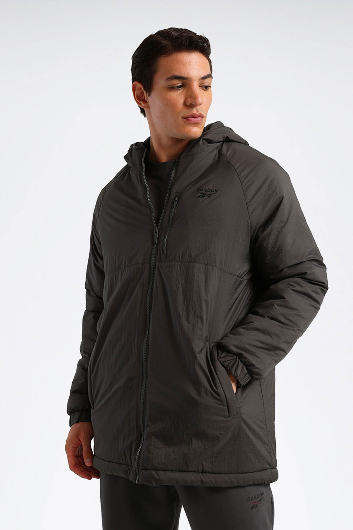 Reebok Mont Erkek Antrasit OUSTA COAT — خاکستری