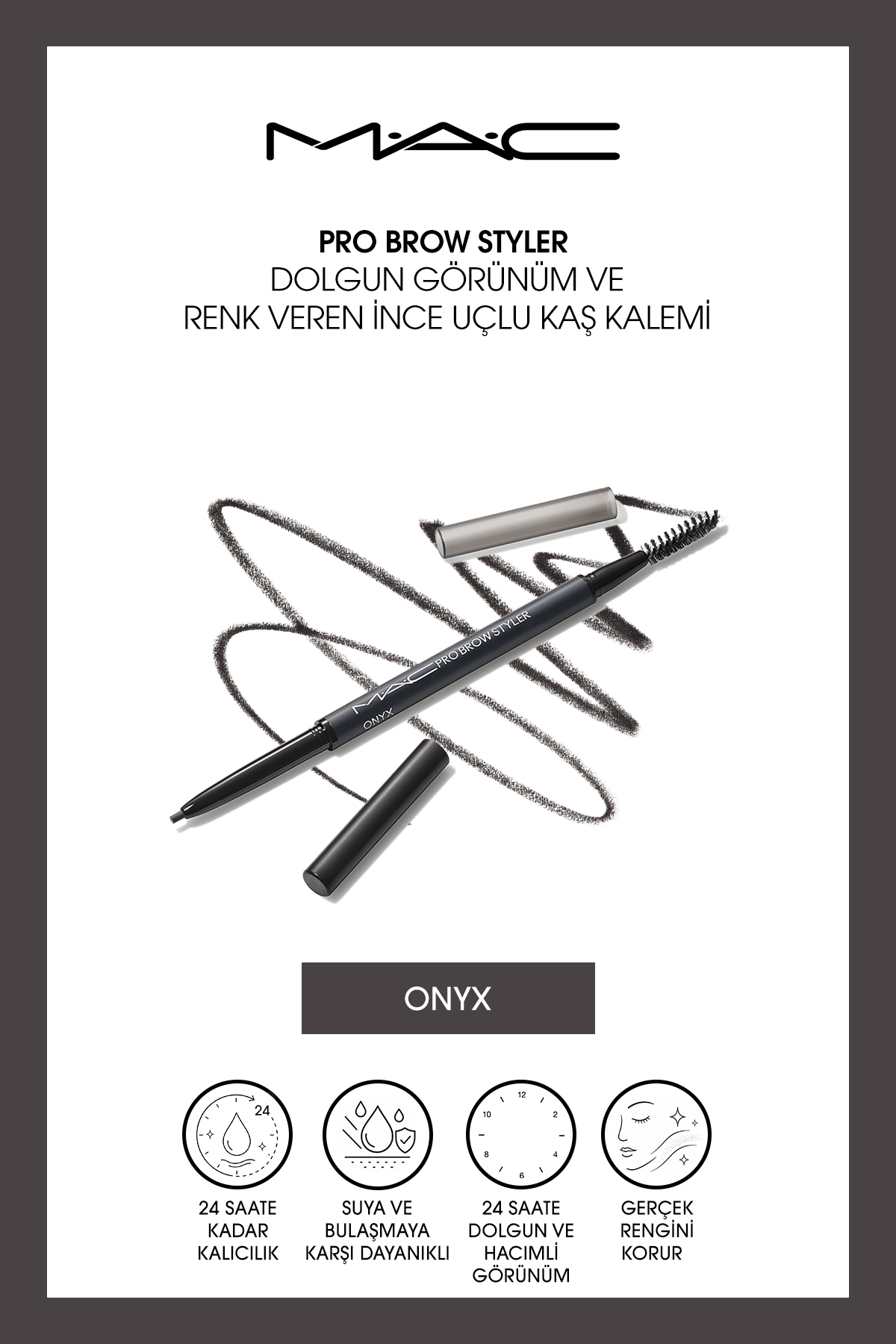 Pro Brow Styler Dolgun Görünüm ve Renk Veren İnce Uçlu Kaş Kalemi - Onyx — رنگارنگ 147772