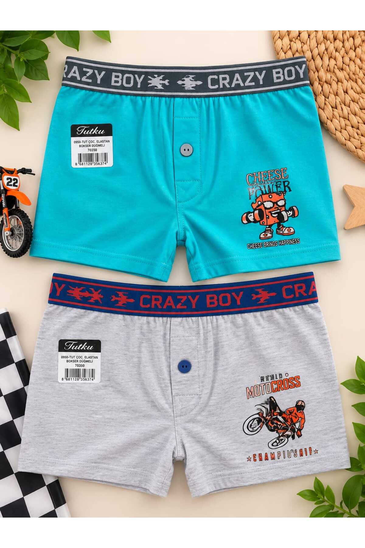 Lillie Tutku erkek çocuk baskılı boxer 2 adet küçük resim 4