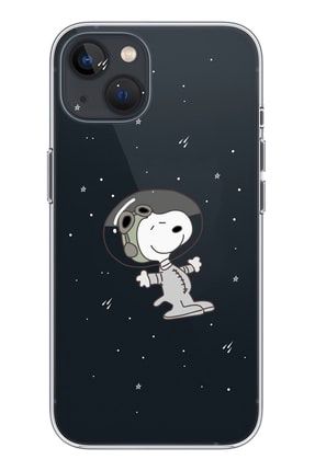 Iphone 13 Uyumlu Şeffaf Snoopy Desenli Telefon Kılıfı IP13-186