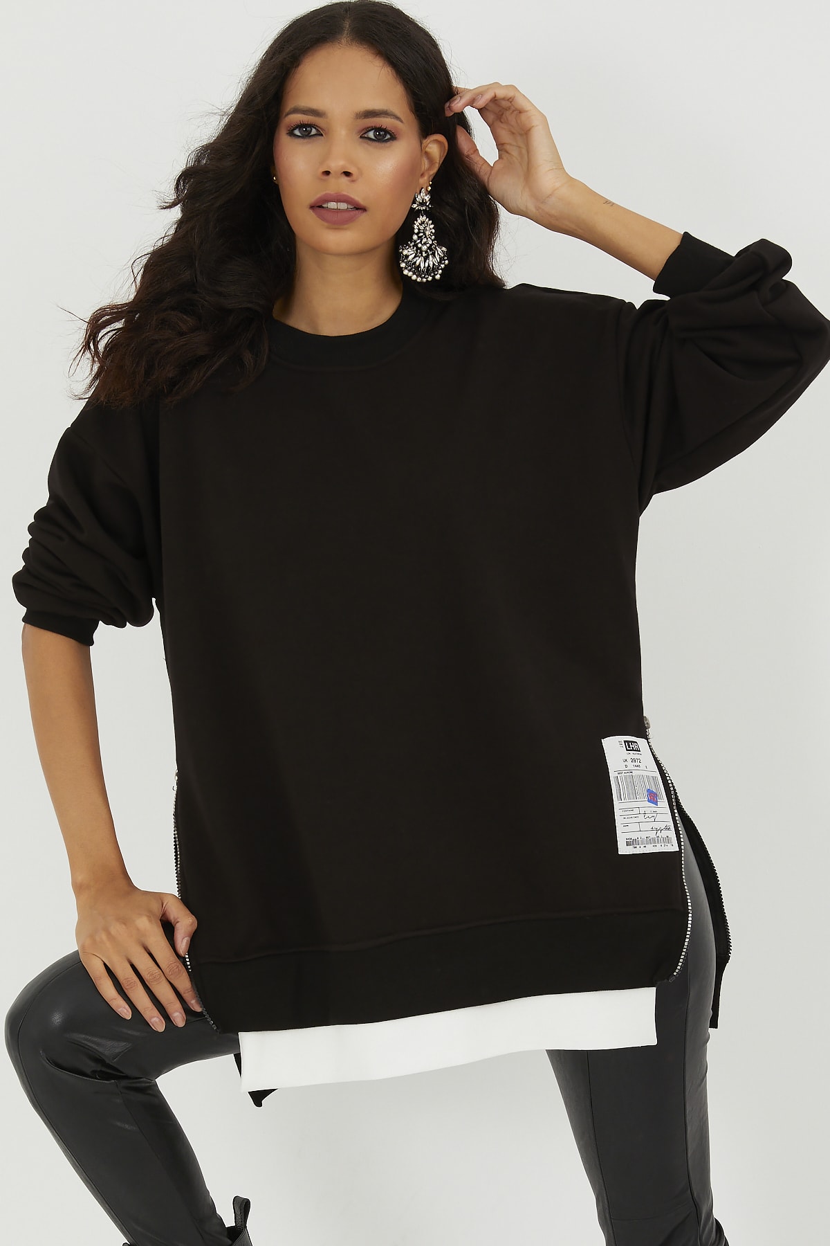 Cool & Sexy Sweatshirt Schwarz Relaxed Fit