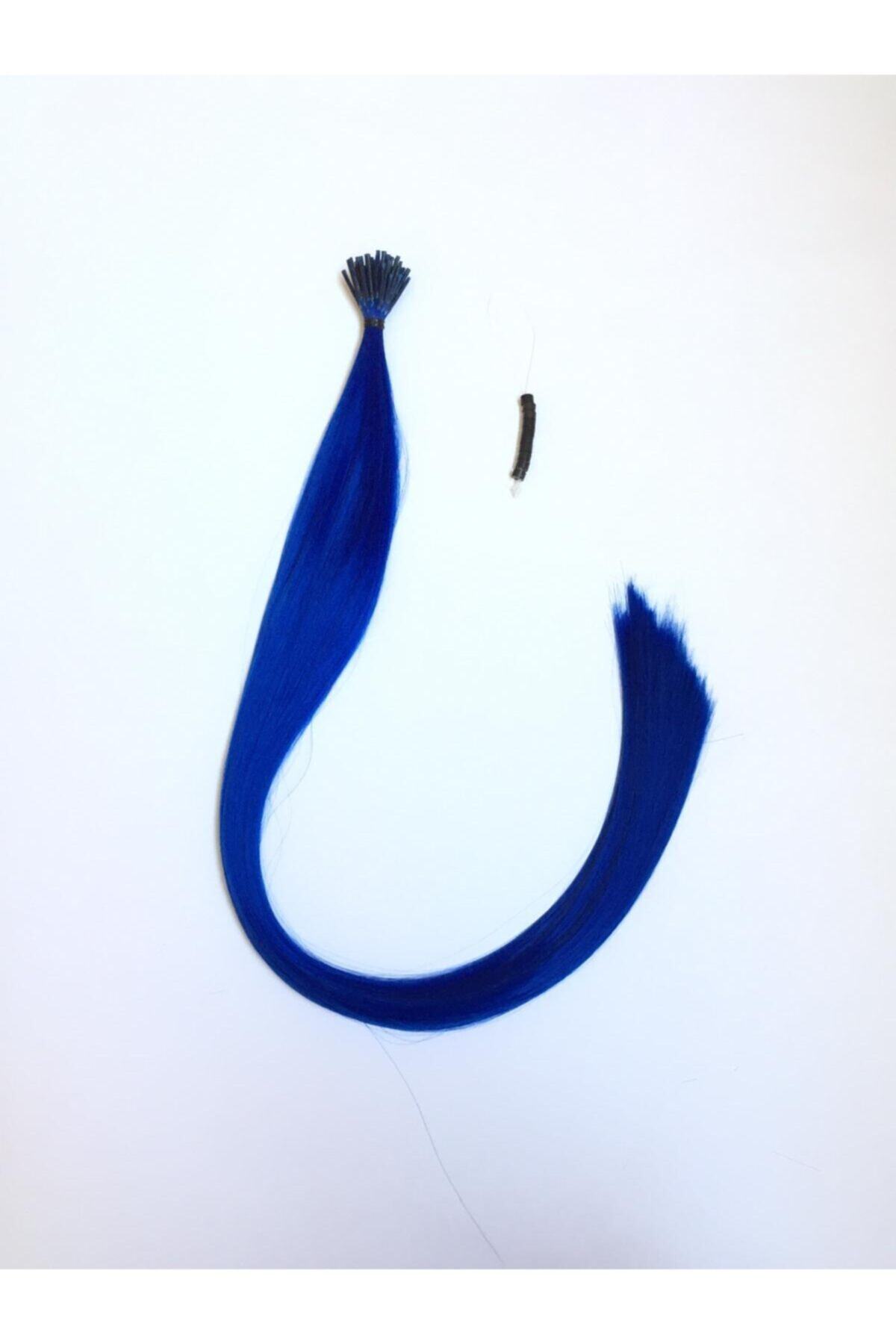 Kadına Dair Lacivert Renkli Sentetik Boncuk Kaynaklık Saç Takım Aparatı 10 Adet Lacivert10adet
