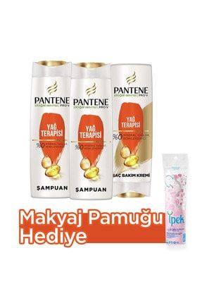 Doğal Sentez Yağ Terapisi Şampuan 400 ml X 2 Saç Bakım Kremi 360 ml Makyaj Pamuğu 8681002988040