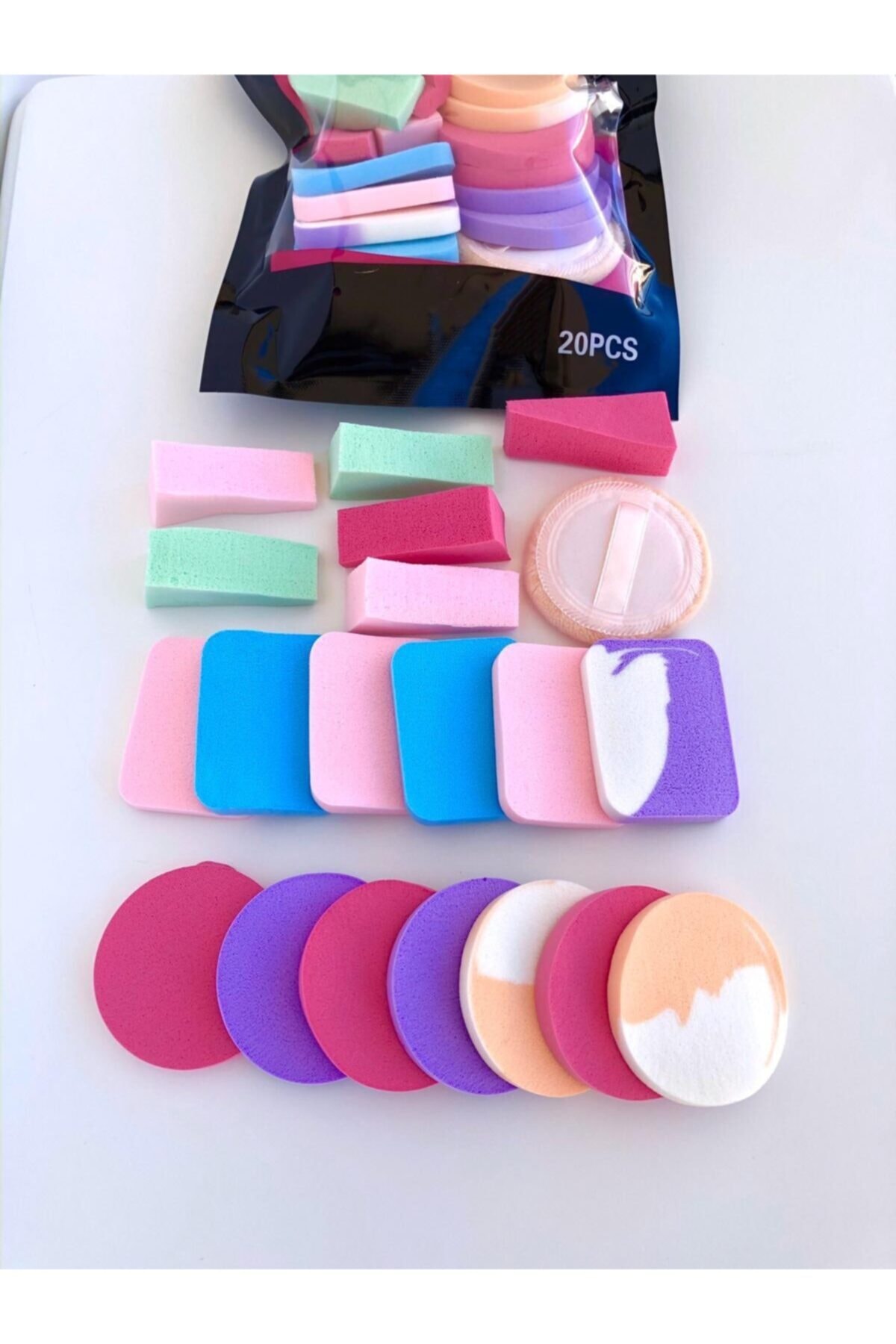 AİLY COSMETİCS Aily 20 Parça Makyaj Süngeri