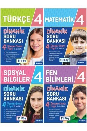 4. Sınıf 4'lü Dinamik Serisi (türkçe + Matematik + Sosyal B. + Fe 9786052855645-DVRZ23548