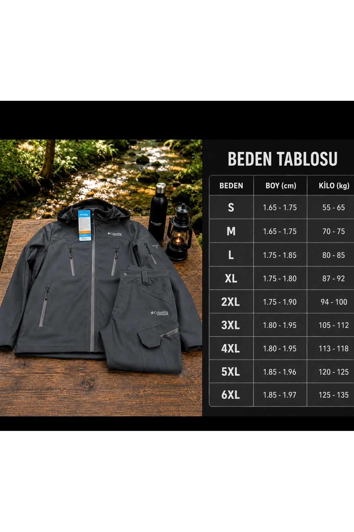 Şu rüzgar geçirmez içi polarlı softjhel (gri)kışlık takım pantolon+mont — خاکستری TYCA5BBABEB451A2C356D4A00 — تصویر 3 از 3