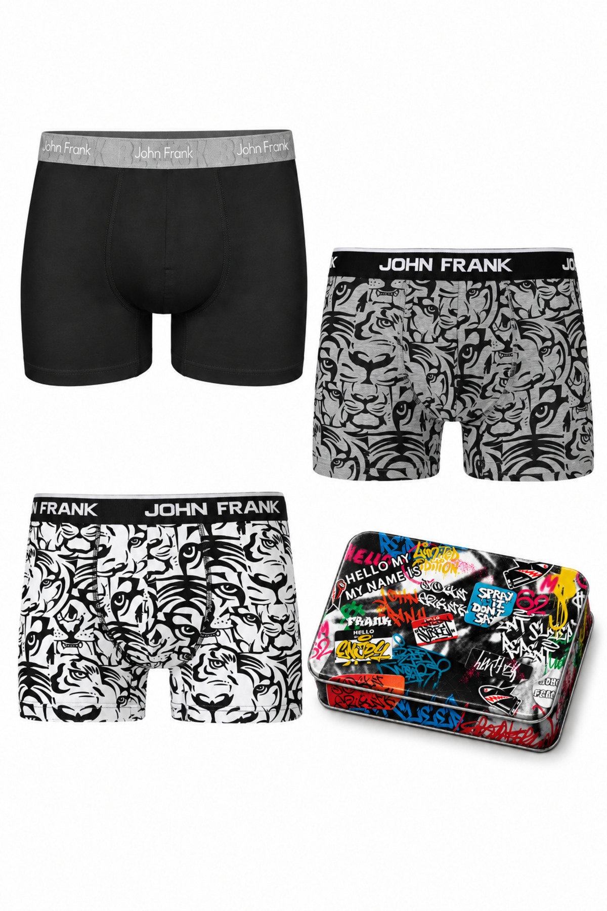 John Frank ÜÇLÜ METAL KUTU BOXER