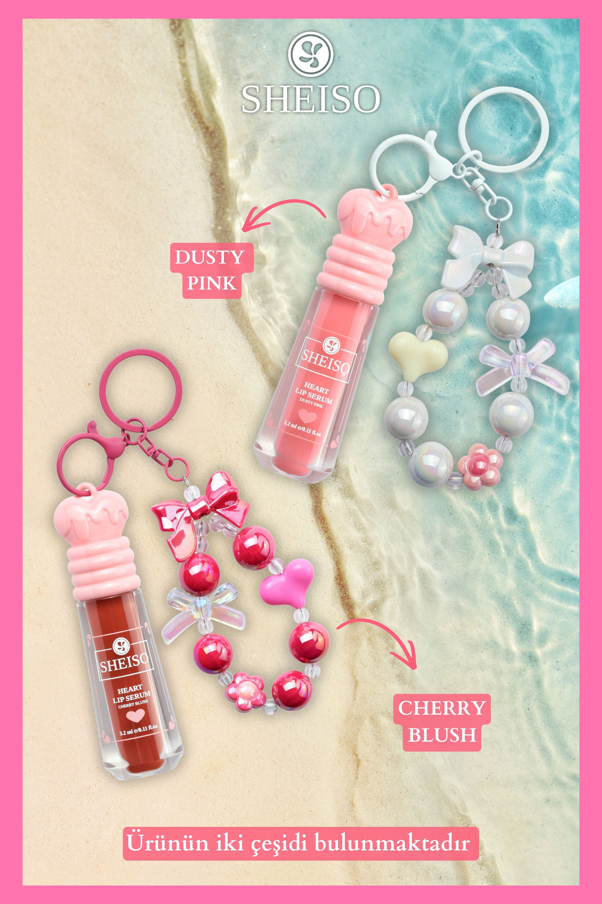 Anahtarlık Hediyeli Dudak Parlatıcısı Lip Serum-Cherry Blush — قرمز LIPSERUM01 — تصویر 8 از 8