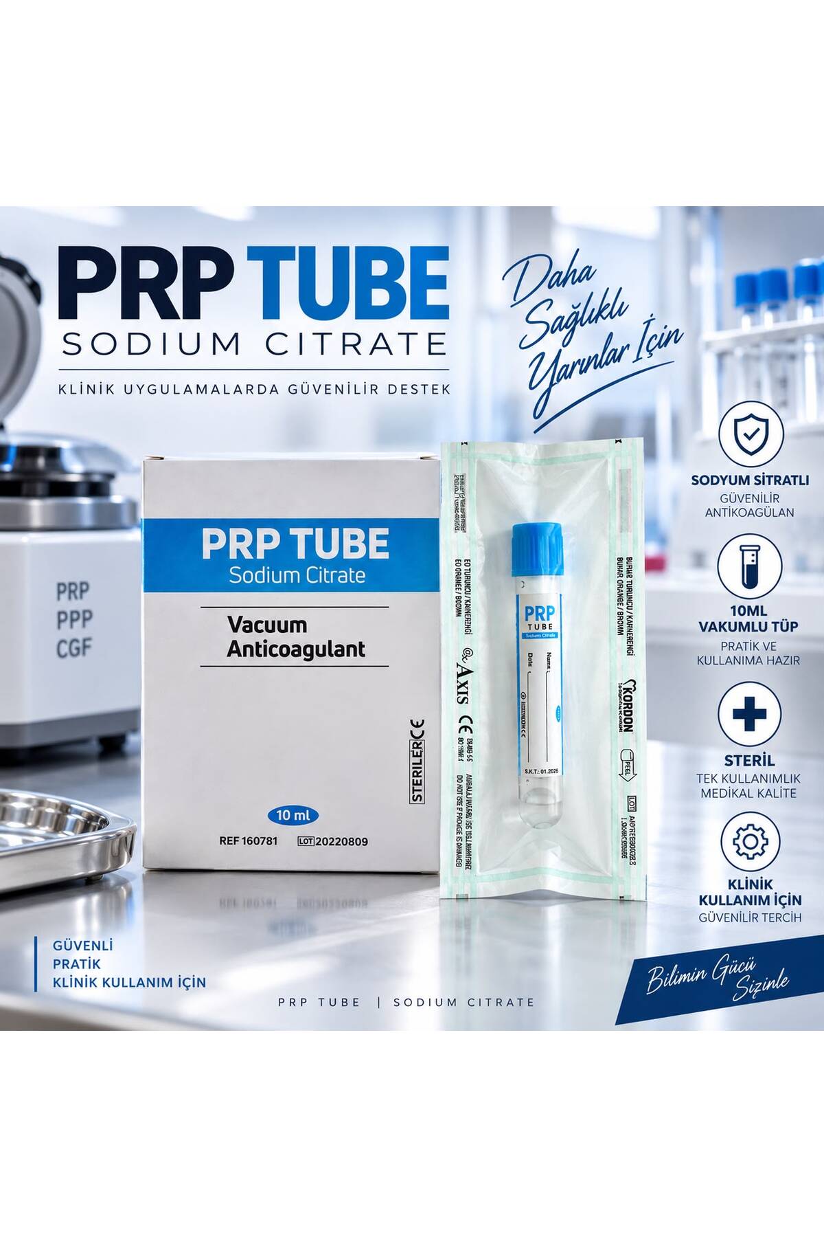prp tüp 10ml 20 adet vakumlu tüp — vakumluprpt32ubse