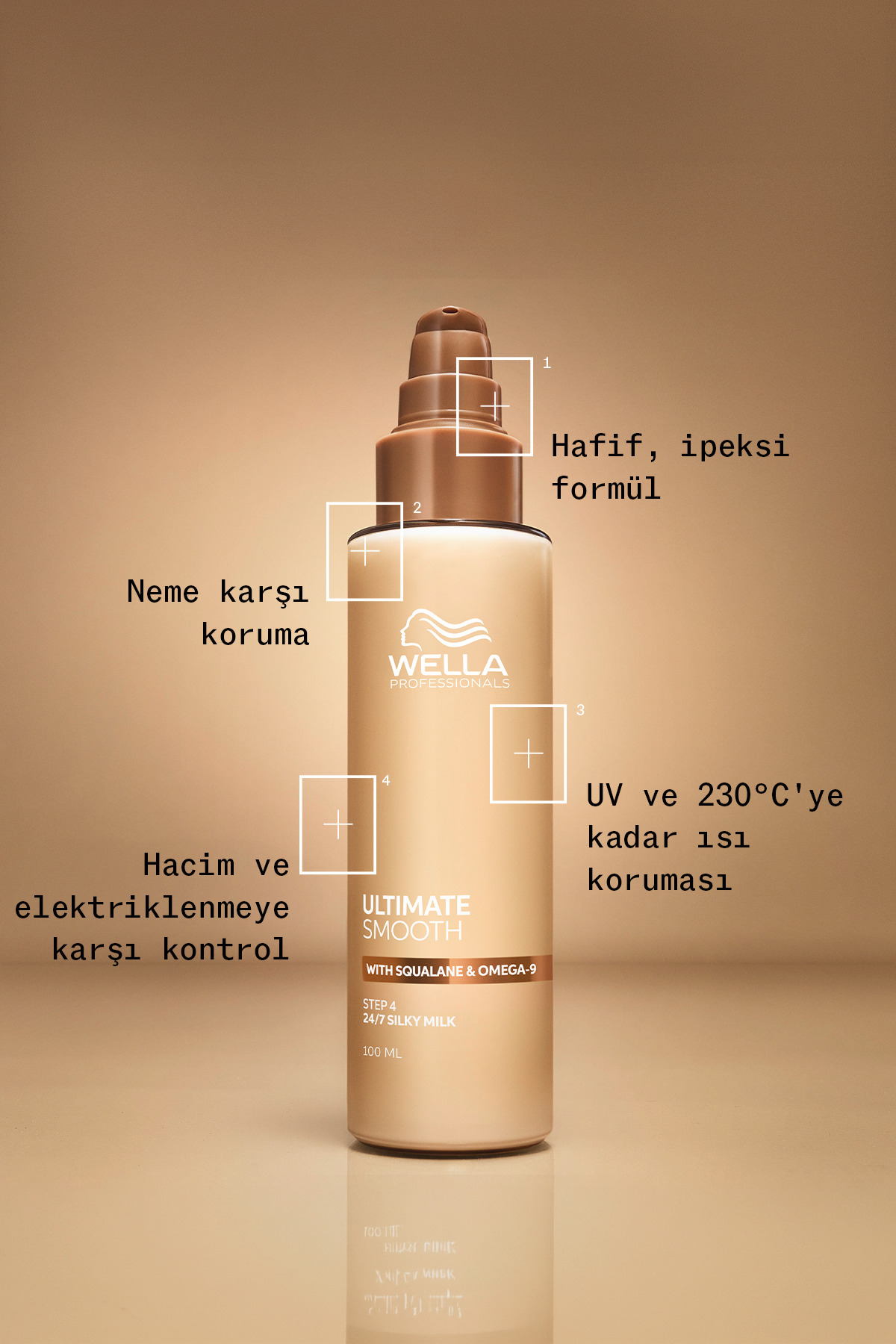 Ultimate Smooth Kuru, Mat ve Elektriklenen Saçlar İçin Durulanmayan Saç Bakım Sütü 100 ML — WP-58458 — تصویر 4 از 8