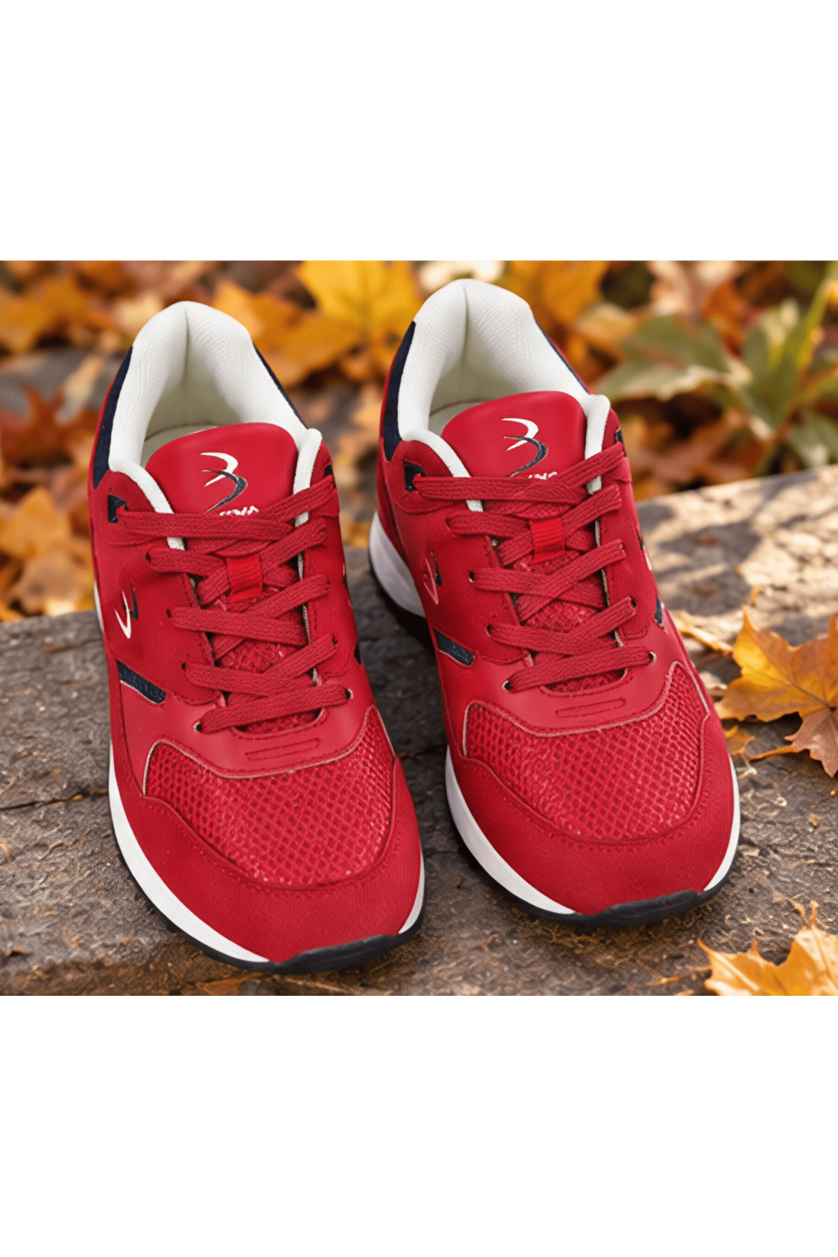 Unisex Kırmızı Anatomik Topuk Takviyeli Spor Ayakkabı — قرمز 70594 — تصویر 2 از 6