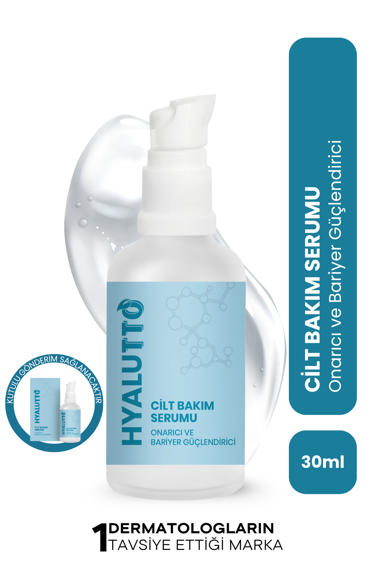 TTO Yüz Serumu Onarıcı Bariyer Destekleyici 30 ml Hyaluronik Asit Hyalutto Cilt Bakımı — 8684576003195