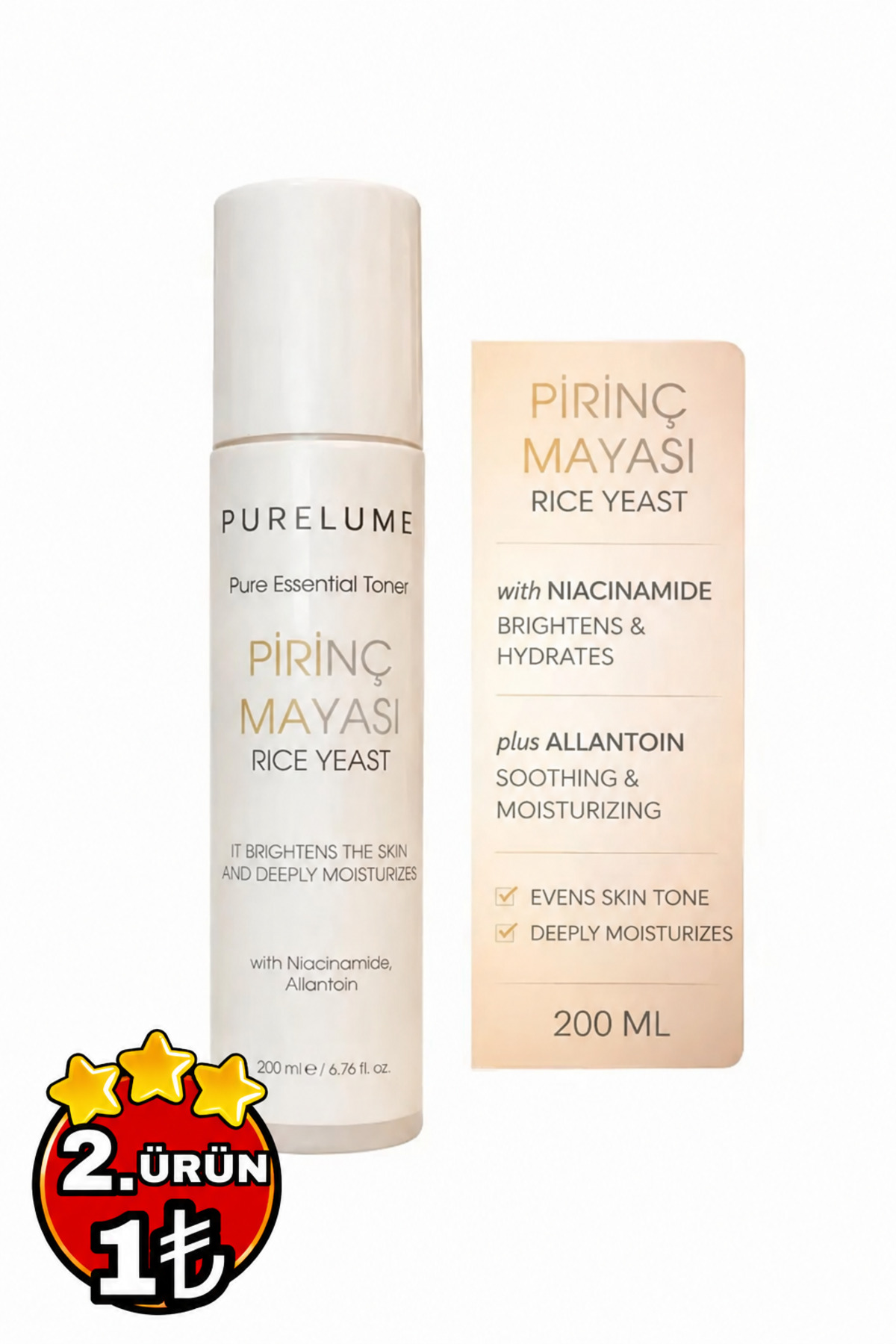Pure Lume PURELUME Pirinç Mayası Beyazlatıcı Aydınlatıcı Leke Karşıtı Nemlendirici Tonik — PRL07
