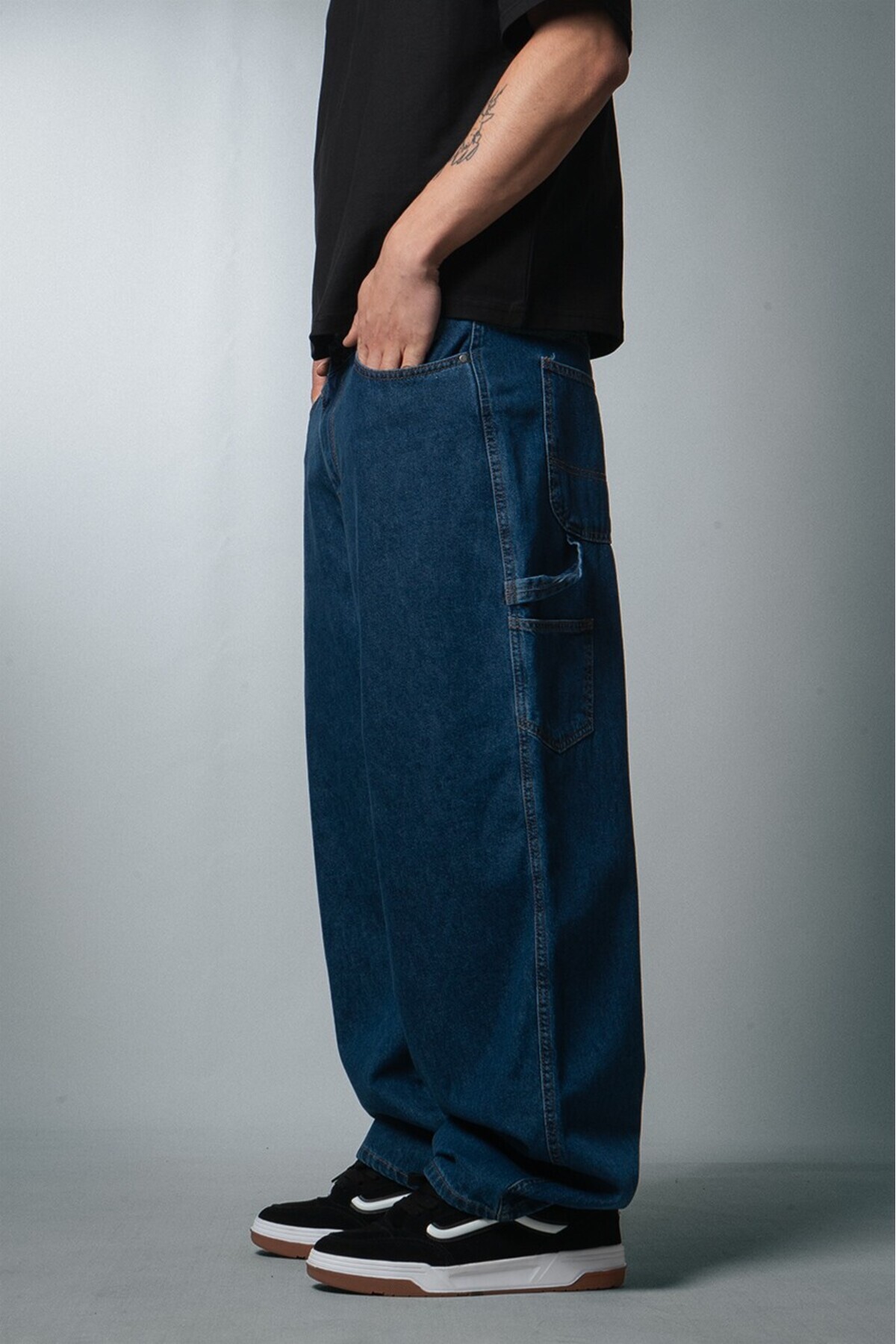 جین مردانه Streetcrafted Blue Carpenter Super Baggy — رنگارنگ CR1017MV — تصویر 4 از 8