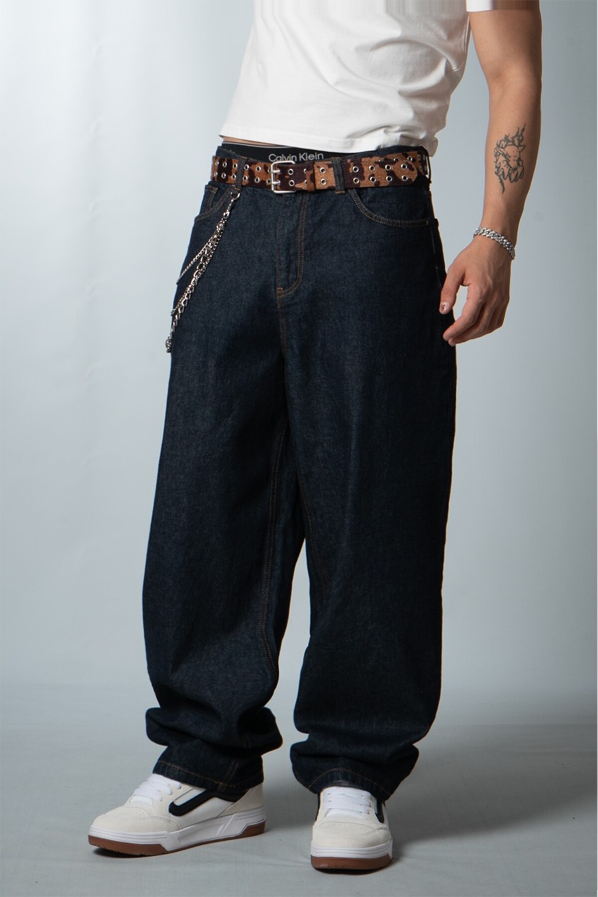 Mass Cut Super Baggy Erkek Jean Pantolon — رنگارنگ CR1012LCSR — تصویر 6 از 8