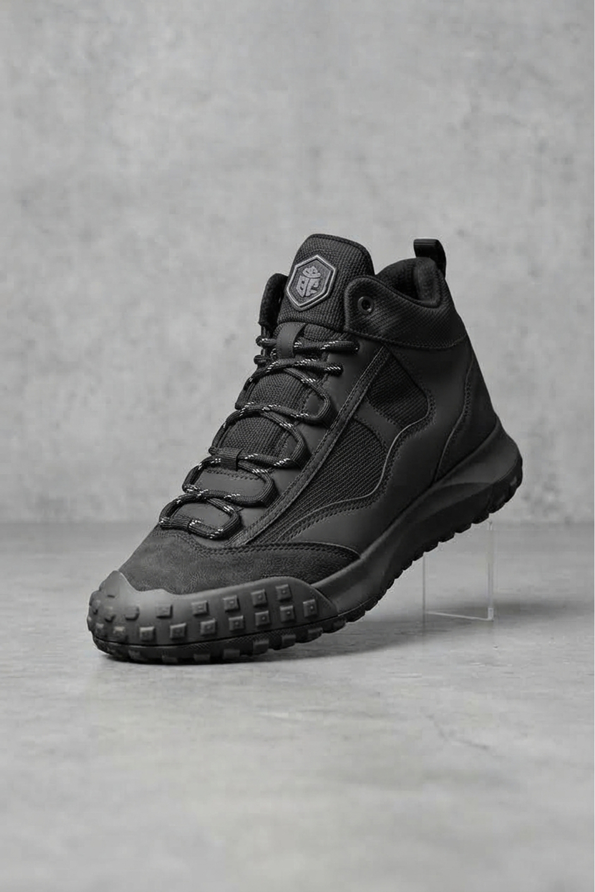 LETAO Schwarze Herren-Outdoor-Stiefel mit rutschfester Sohle zum Wandern und ...