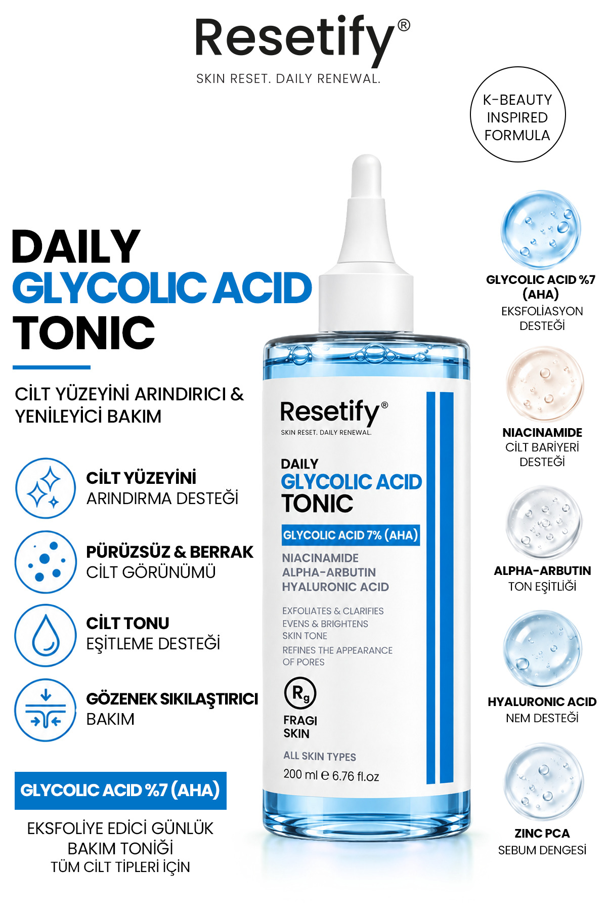 RESETIFY Glycolic Acid Tonik 150 ML