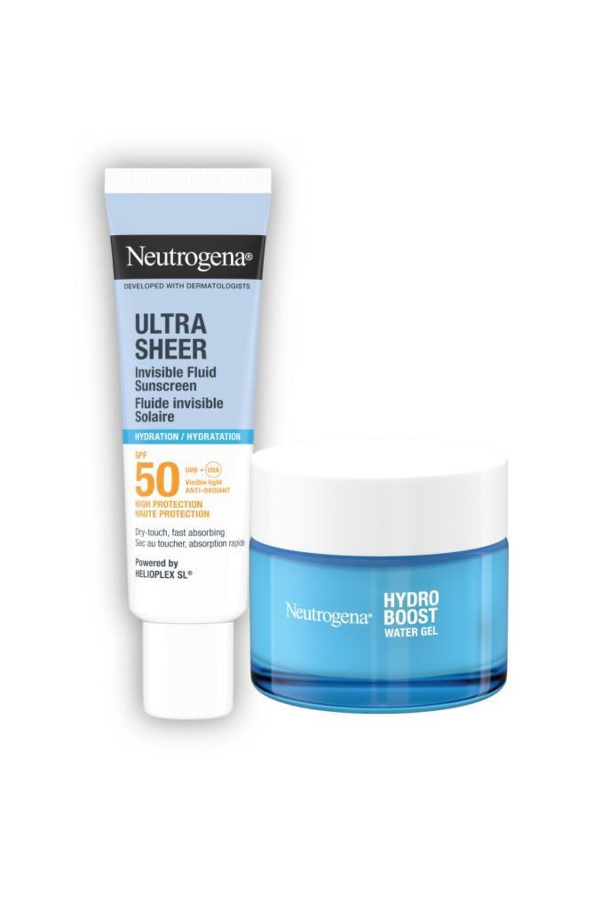 کرم ضد آفتاب صورت فوق العاده شفاف و آبرسان SPF50، 50 میلی لیتر + ژل مرطوب کننده صورت — SET.CRE.5 — تصویر 3 از 3