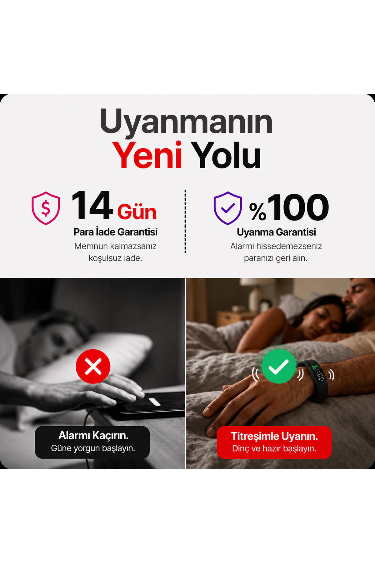 Edusco Titreşimli Alarm Bileklik